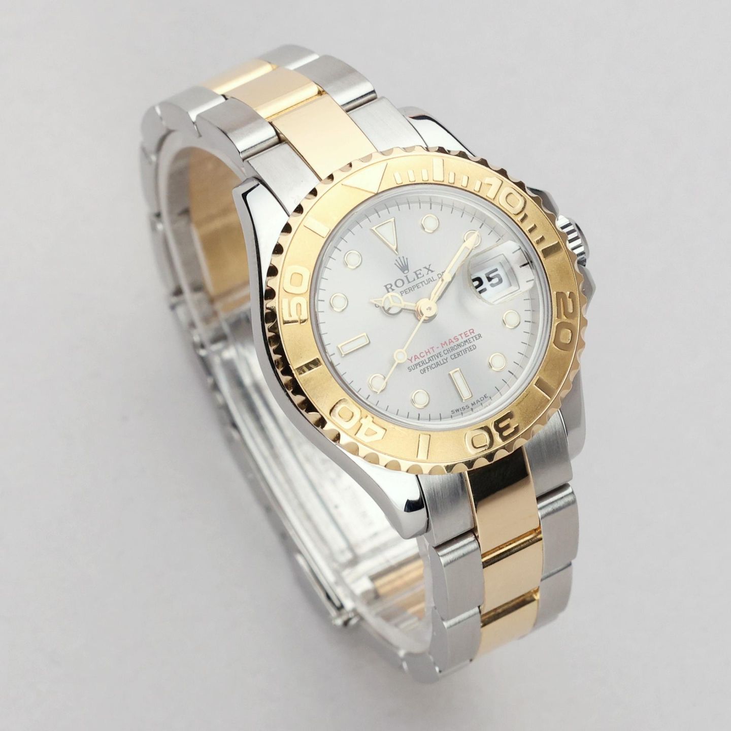 Rolex Yacht-Master 169623 (2002) - Silver dial 29 mm Gold/Steel case (2/8)