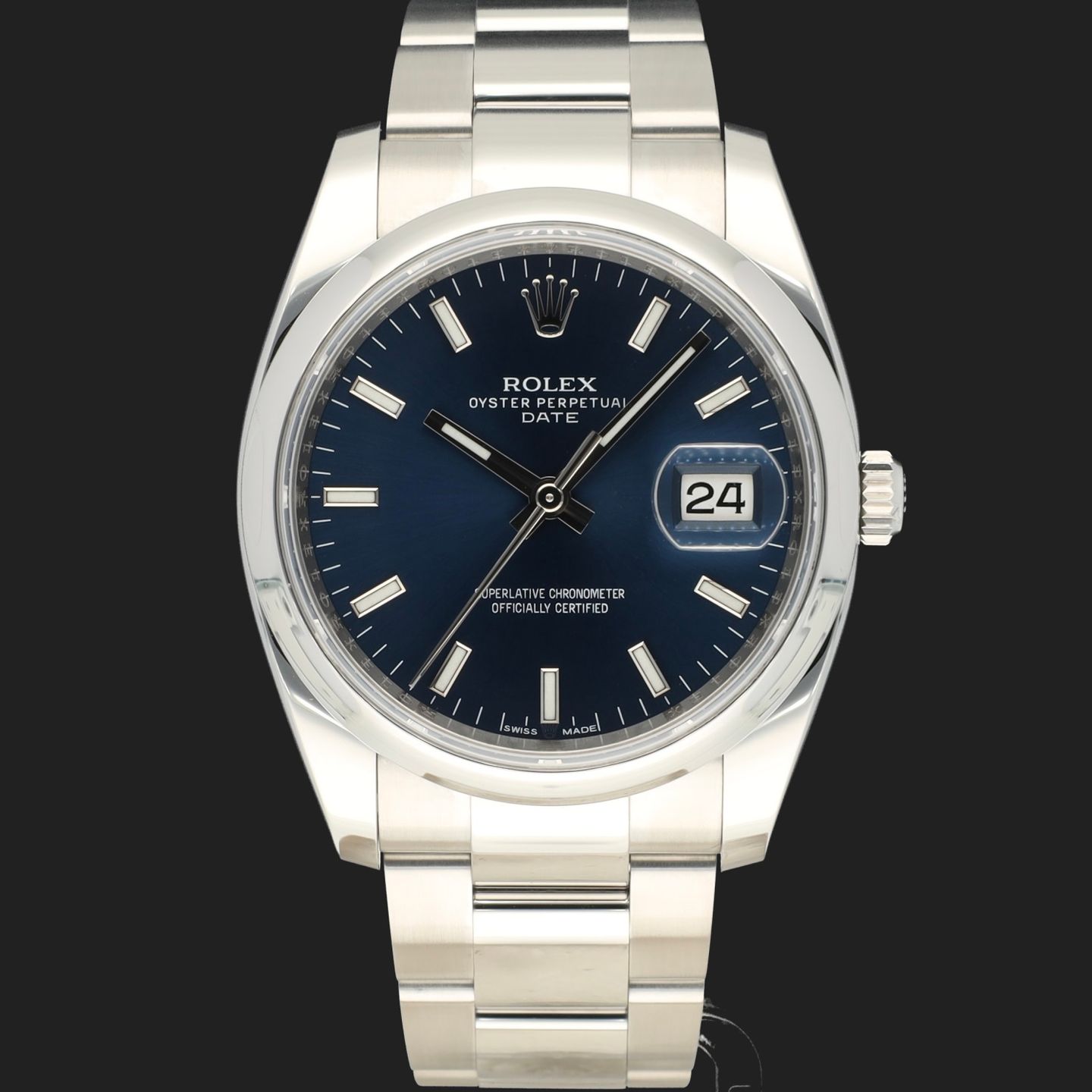 Rolex Oyster Perpetual Date 115200 (2018) - 34mm Staal (3/8)