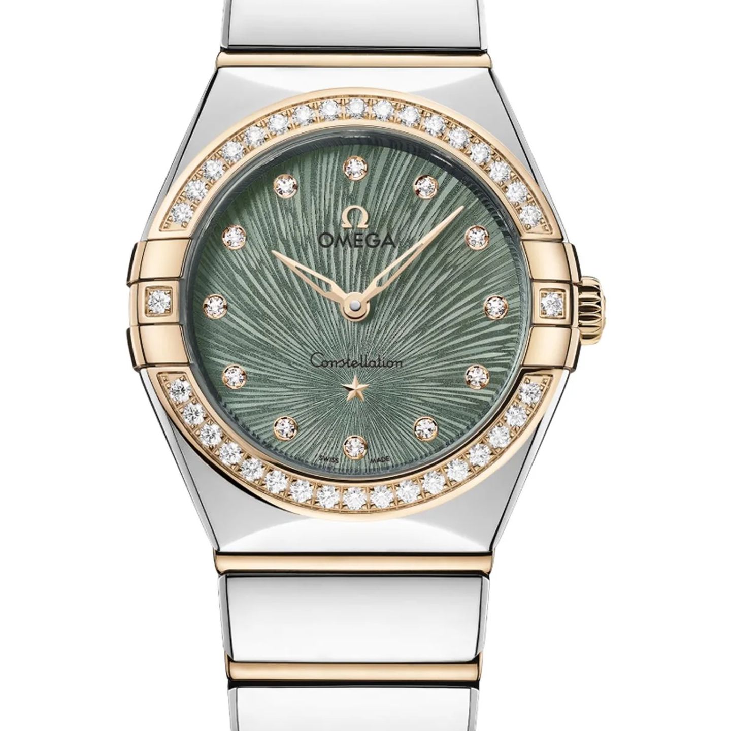 Omega Constellation 131.25.28.60.60.001 (2026) - Groen wijzerplaat 28mm Goud/Staal (1/1)