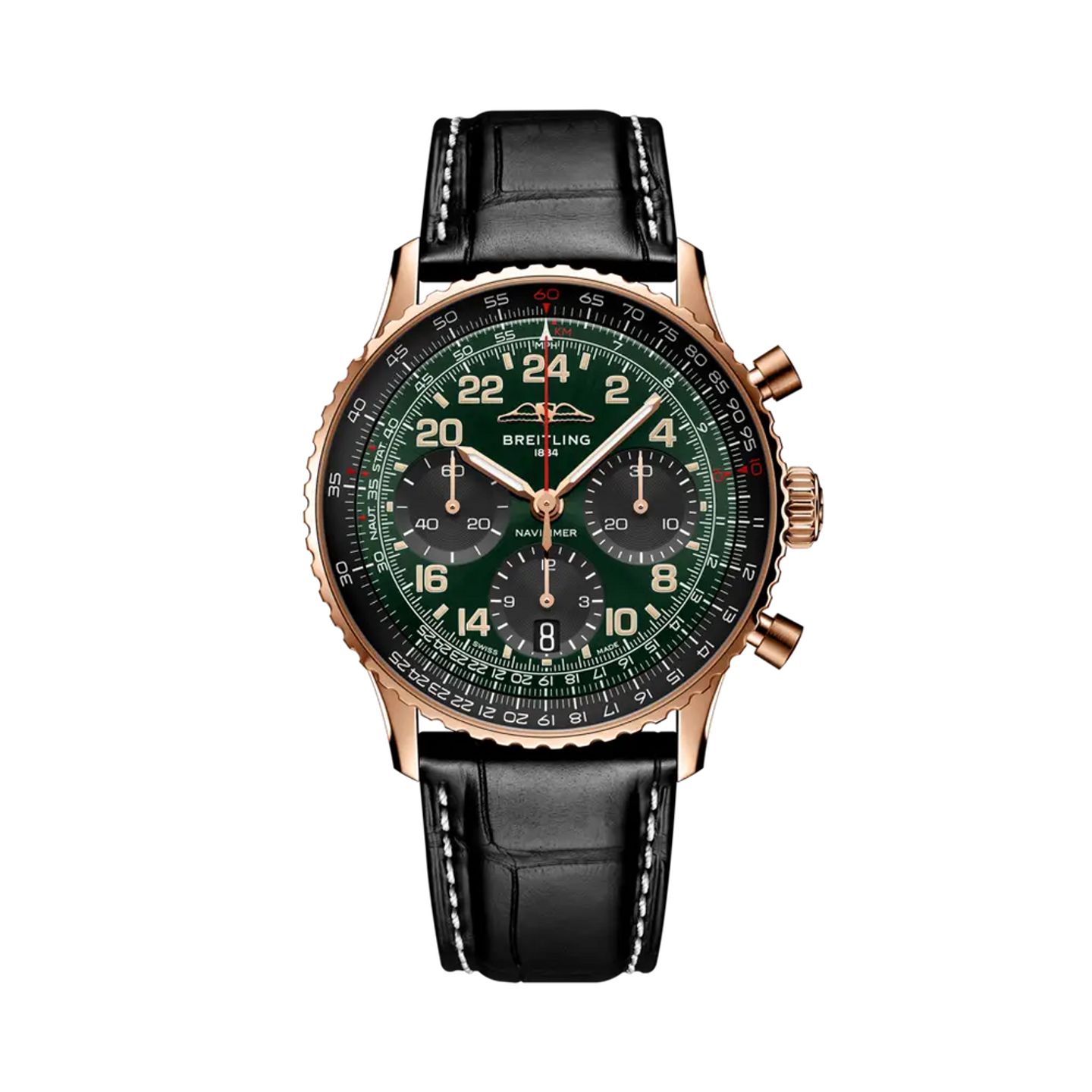 Breitling Navitimer RB12302A1L1P1 (2025) - Green dial 41 mm Red Gold case (1/1)