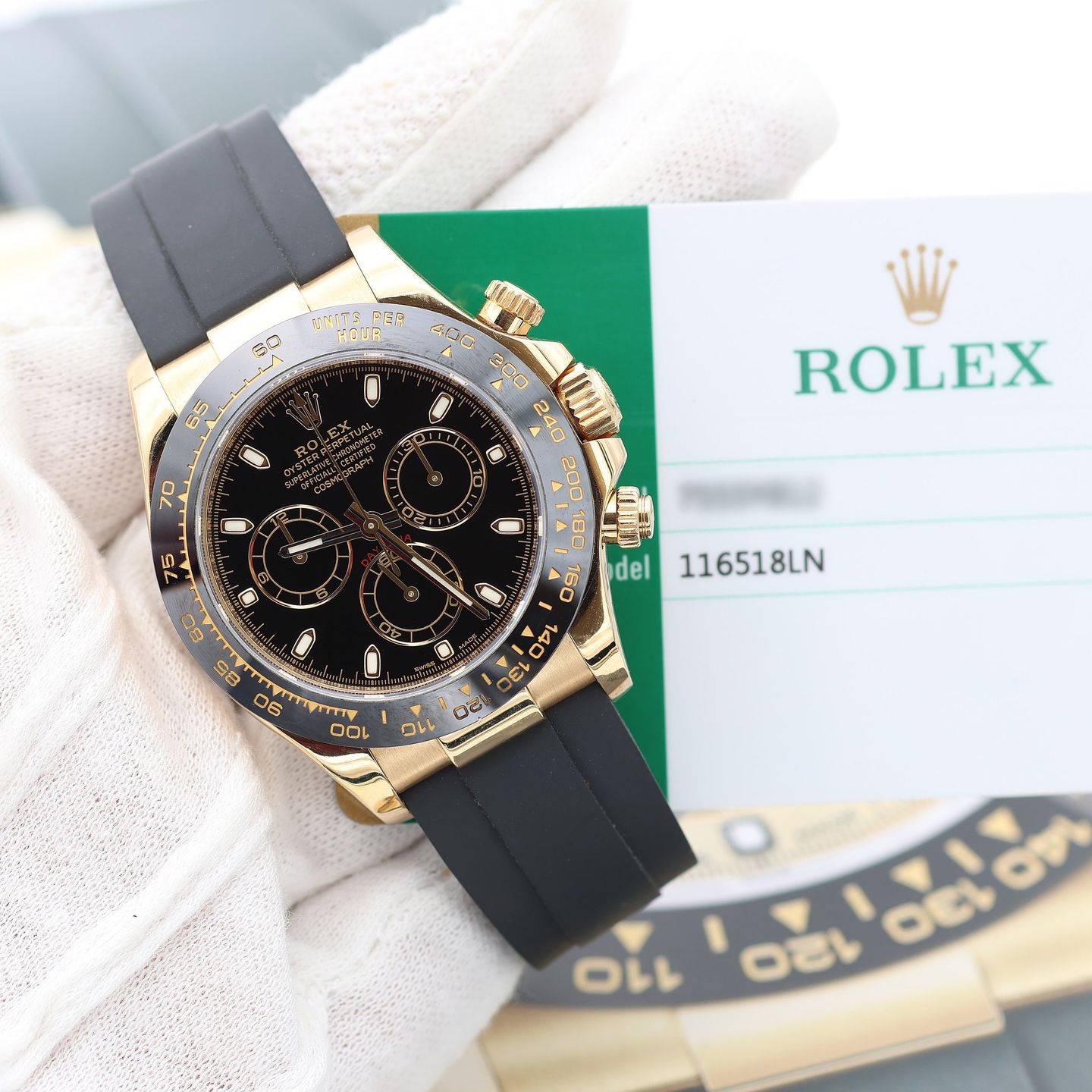 Rolex Daytona 116518LN (Onbekend (willekeurig serienummer)) - Zwart wijzerplaat 40mm Geelgoud (5/8)