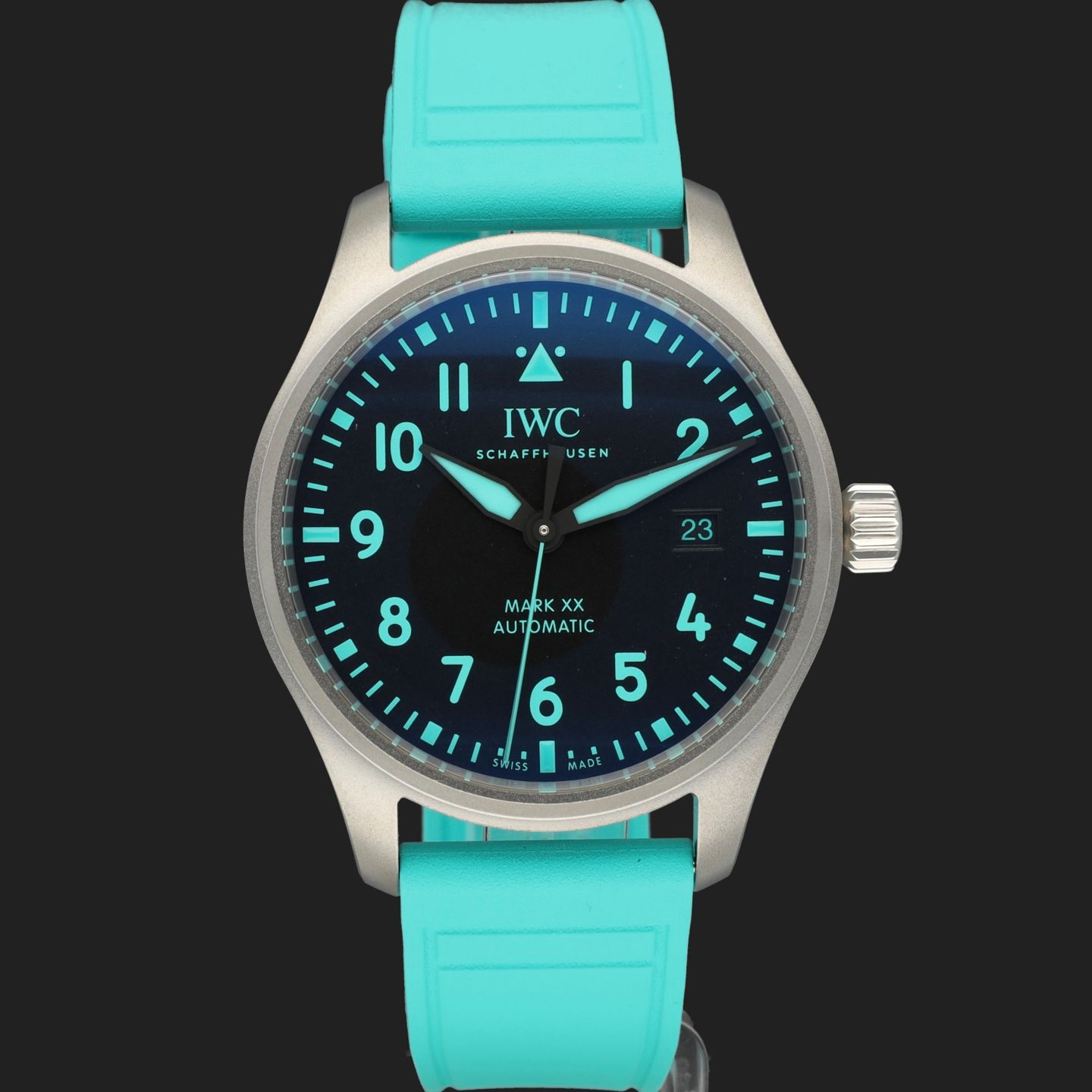 IWC Pilot Mark IW328201 (2025) - Zwart wijzerplaat 40mm Staal (3/8)