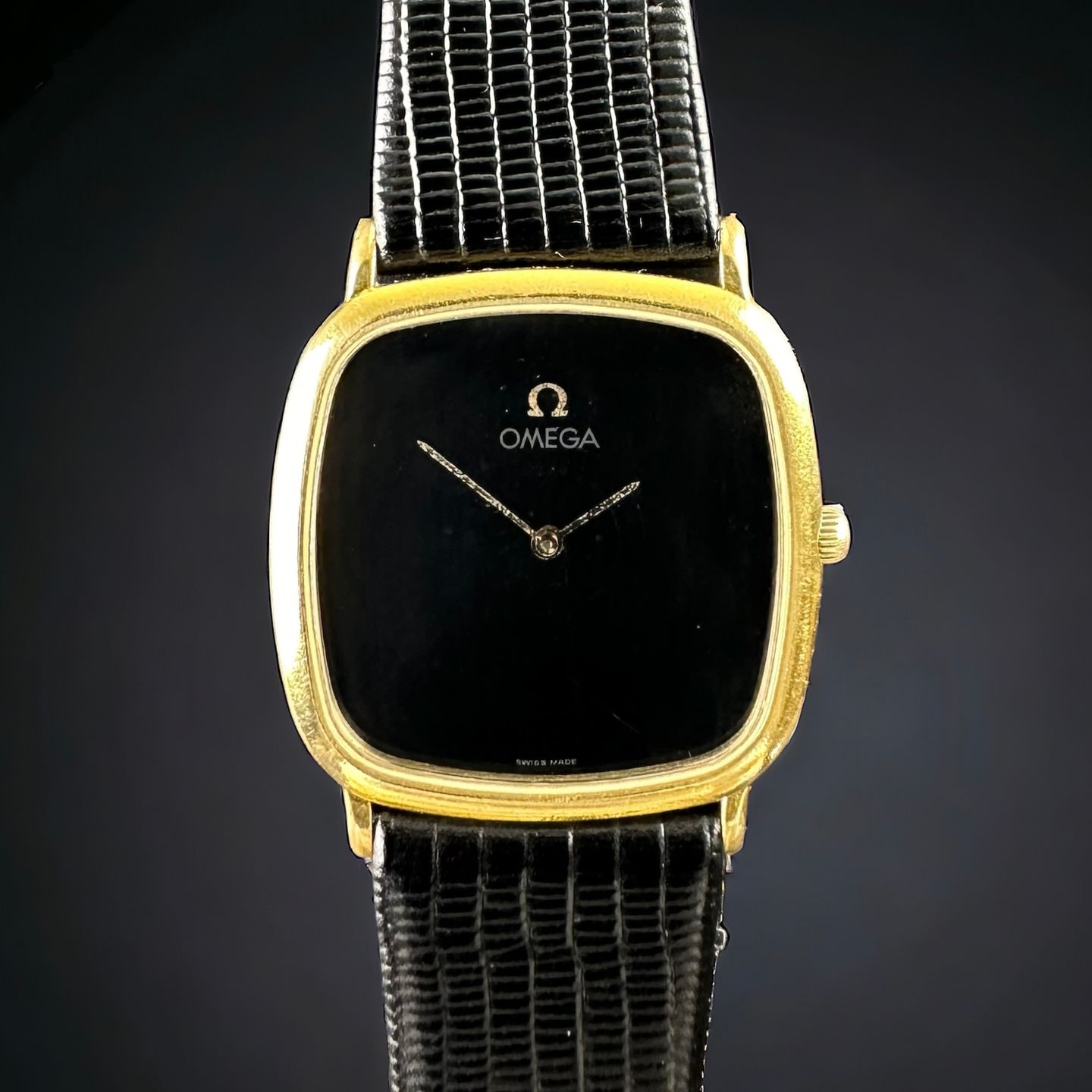 Omega De Ville 195.0077.2 (1986) - Black dial 30 mm Gold/Steel case (1/8)