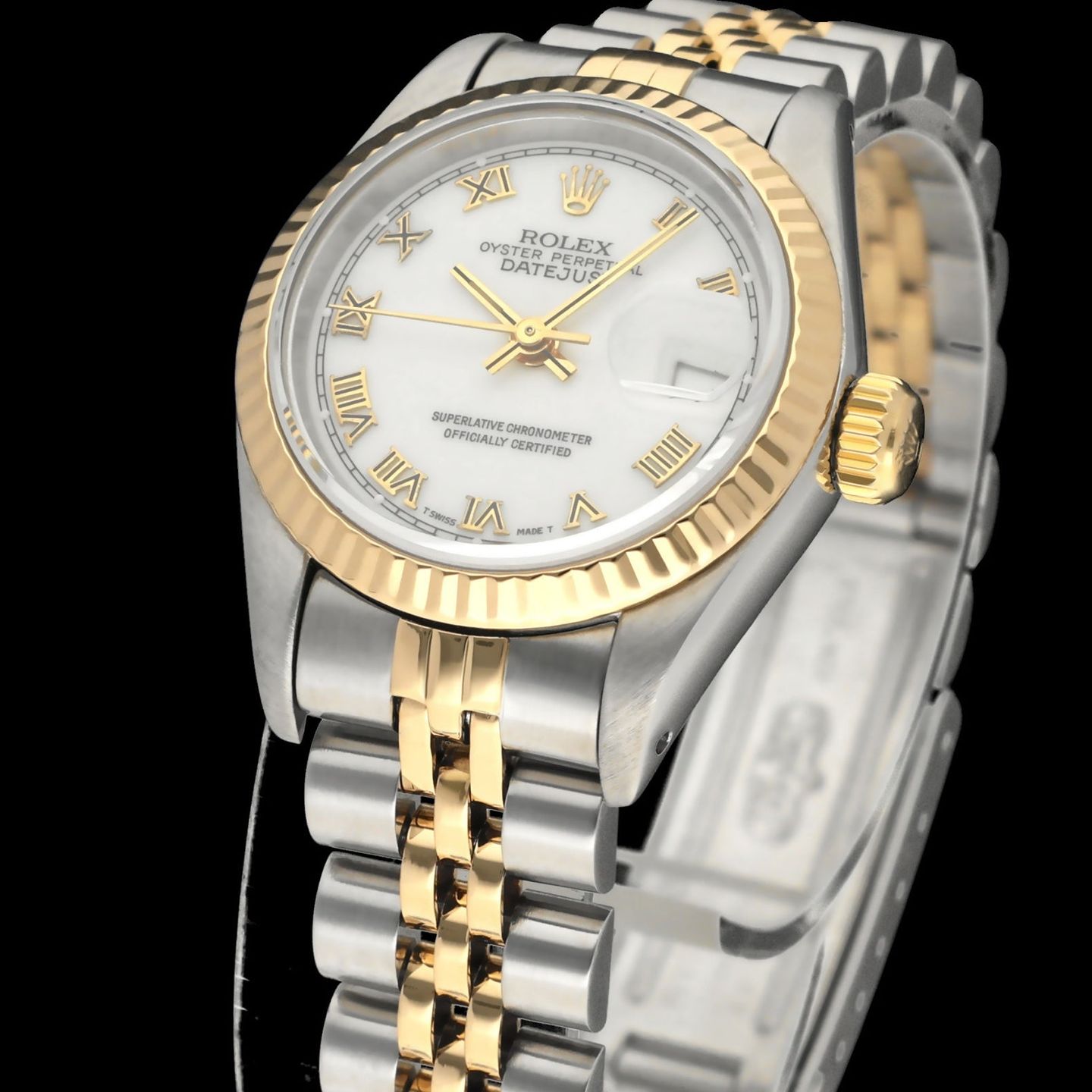 Rolex Lady-Datejust 69173 (1991) - White dial 26 mm Gold/Steel case (6/8)