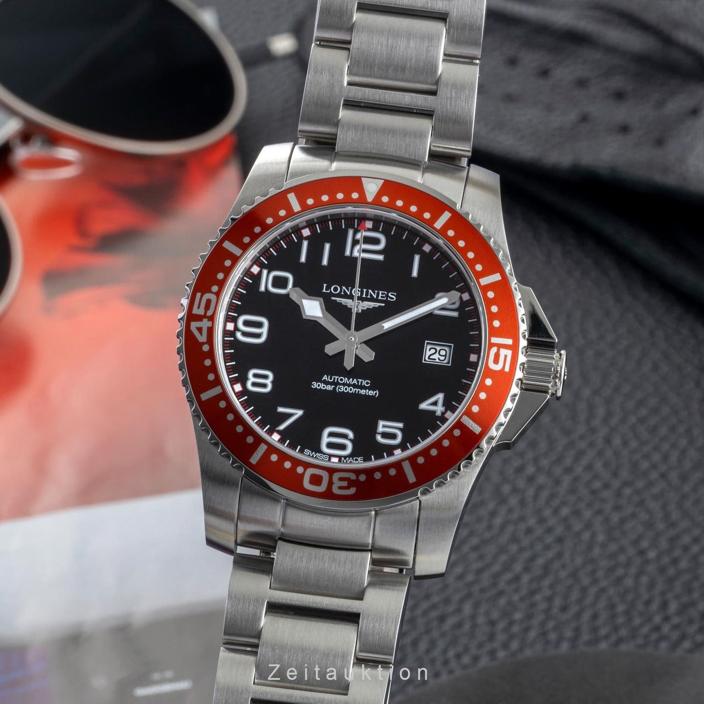 Longines HydroConquest L3.695.4.03.6 (2015) - Zwart wijzerplaat 41mm Staal (1/8)