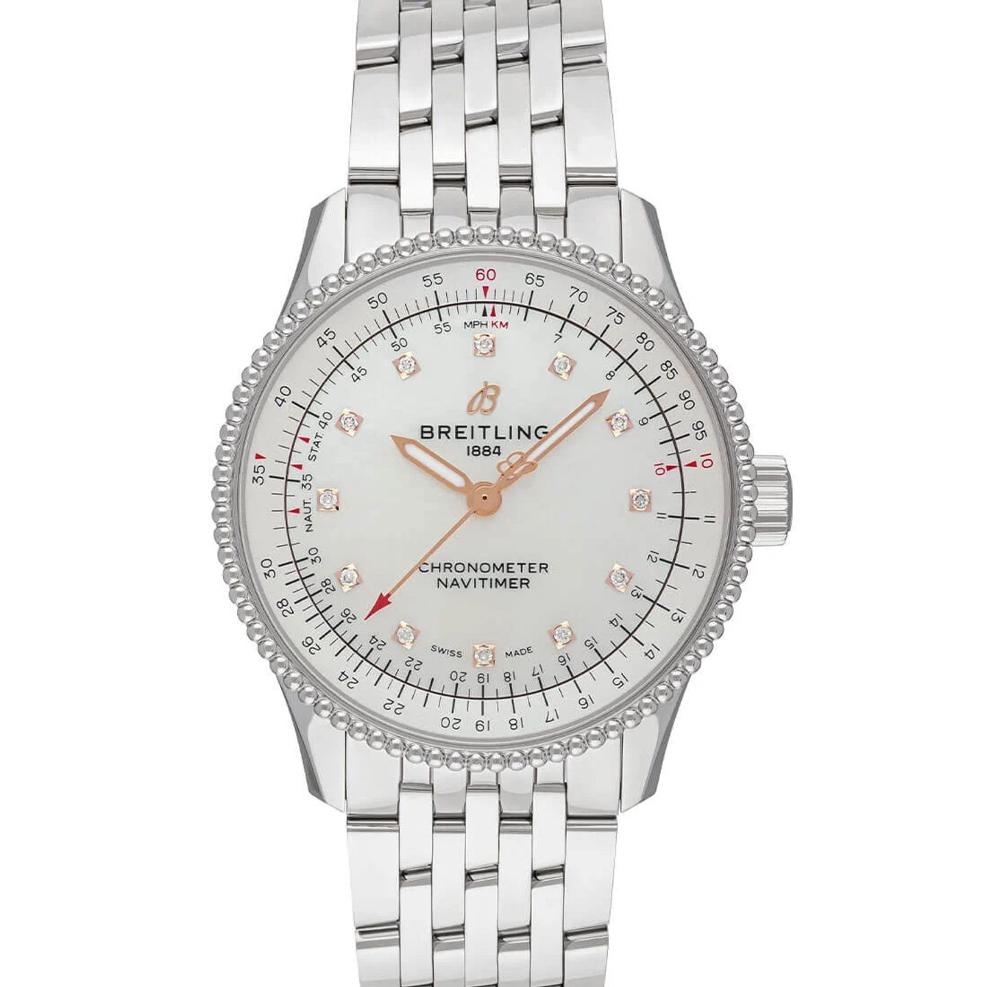 Breitling Navitimer A17395211A1A1 (2023) - White dial 35 mm Steel case (1/2)