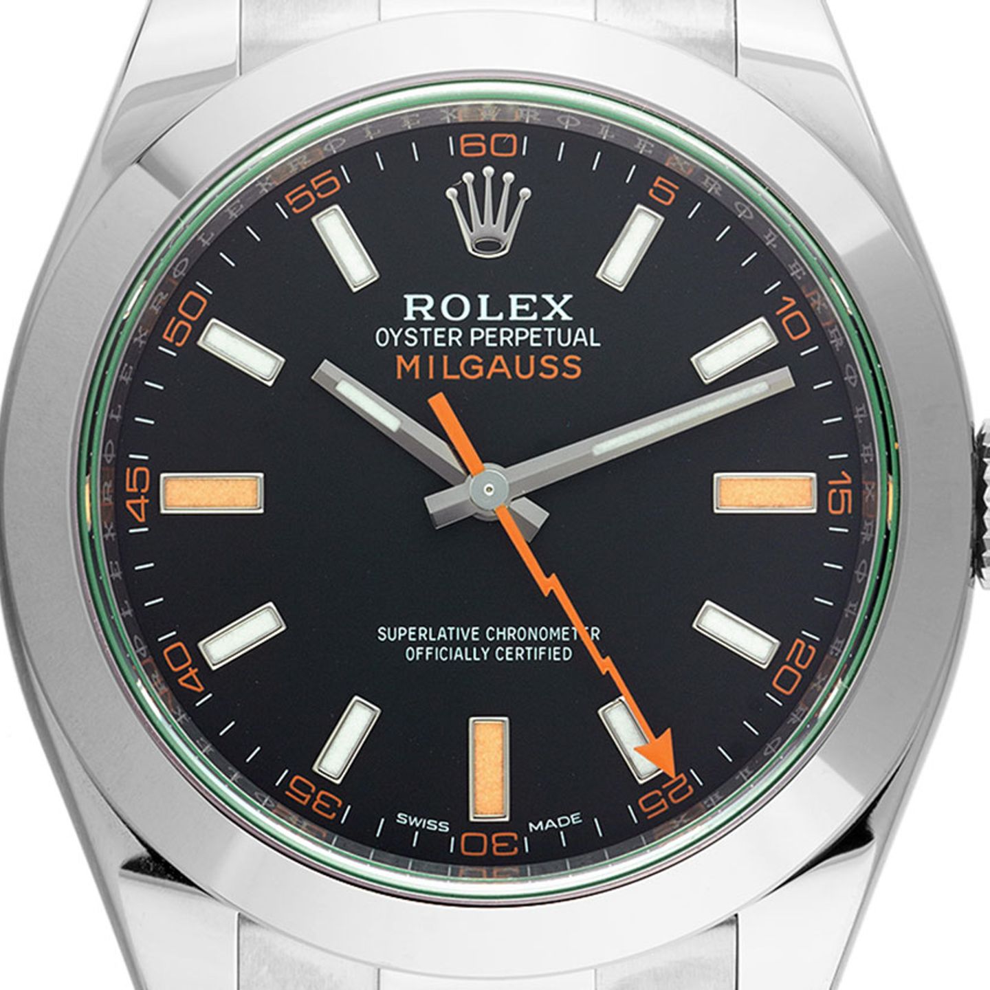Rolex Milgauss 116400GV (2008) - 40 mm Steel case (1/7)
