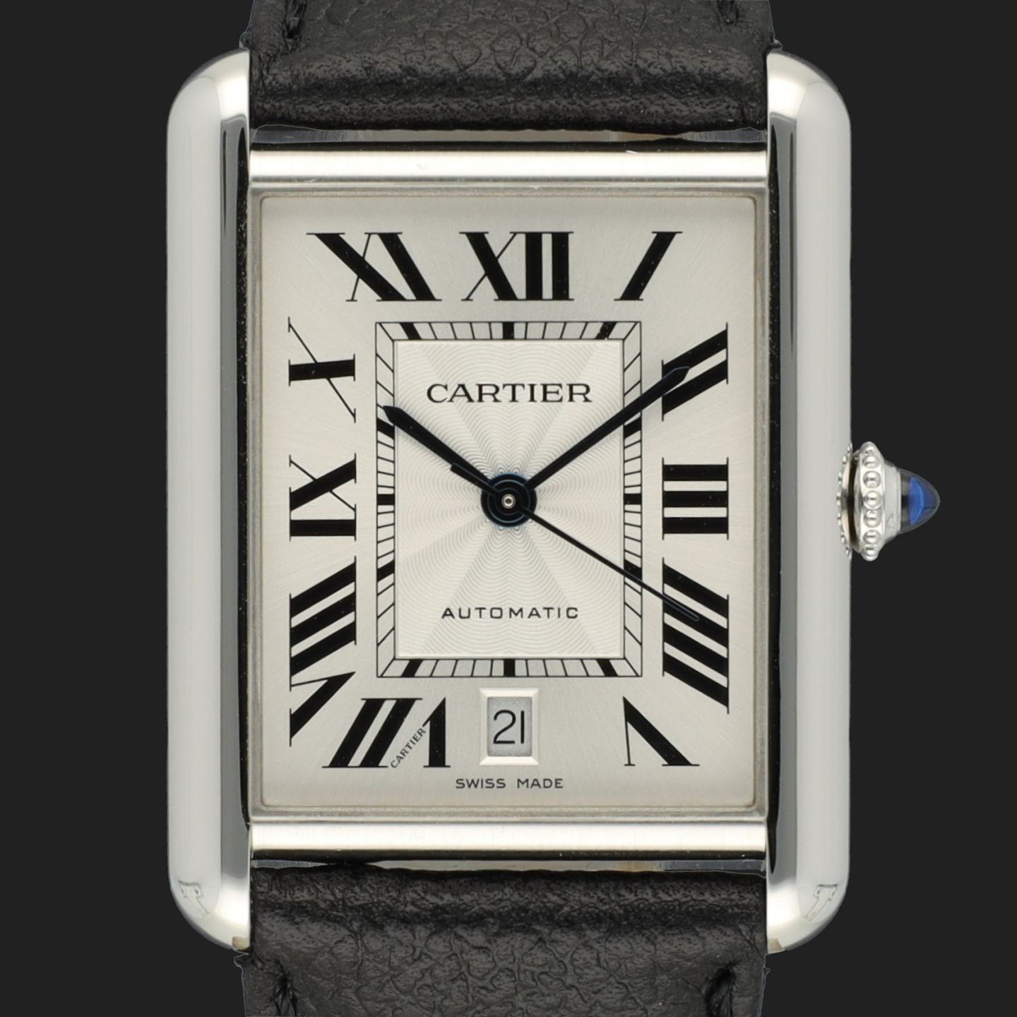 Cartier Tank WSTA0040 (2022) - Silver dial 41 mm Steel case (3/8)