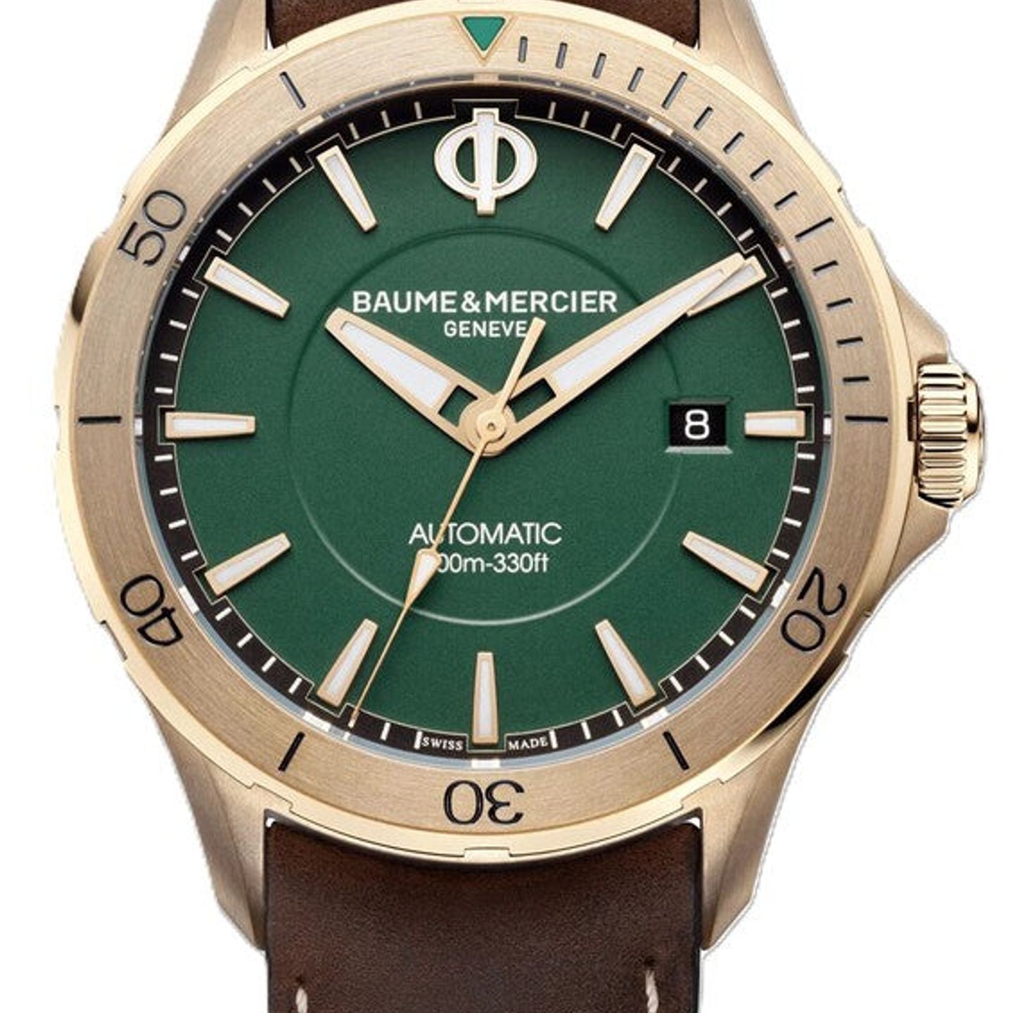 Baume & Mercier Clifton M0A10503 (2025) - Groen wijzerplaat 42mm Brons (1/1)