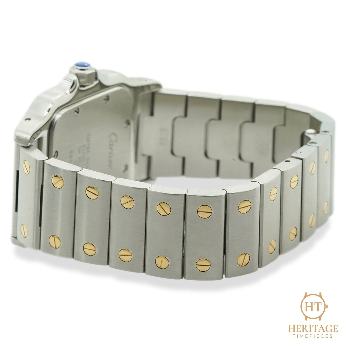 Cartier Santos Galbée W20011C4 (2000) - Silver dial 29 mm Gold/Steel case (6/8)