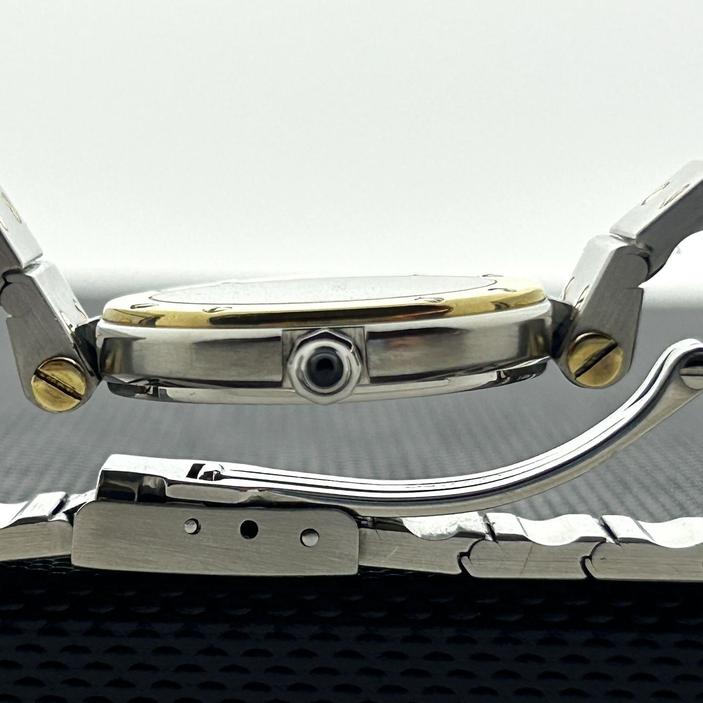 Cartier Santos 8191 (Onbekend (willekeurig serienummer)) - Wit wijzerplaat 27mm Goud/Staal (3/8)