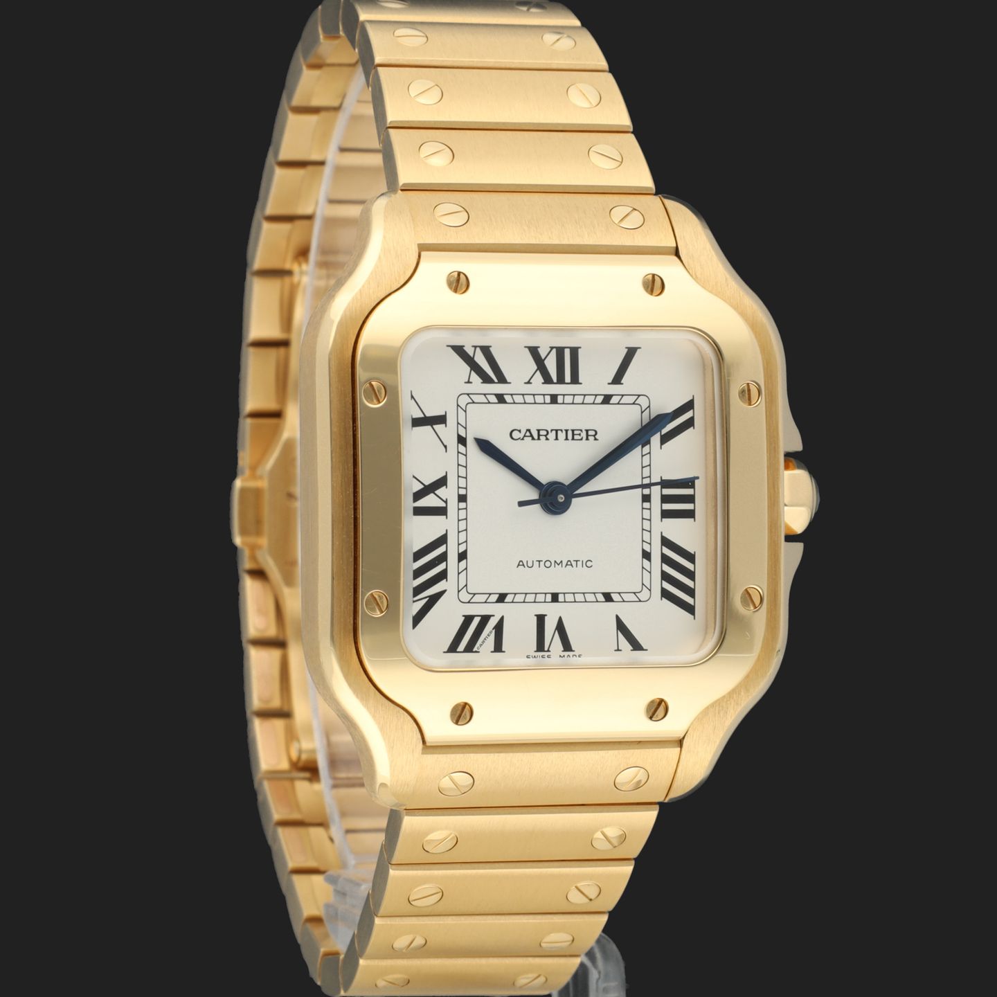Cartier Santos WGSA0030 (2023) - Silver dial 35 mm Yellow Gold case (4/8)