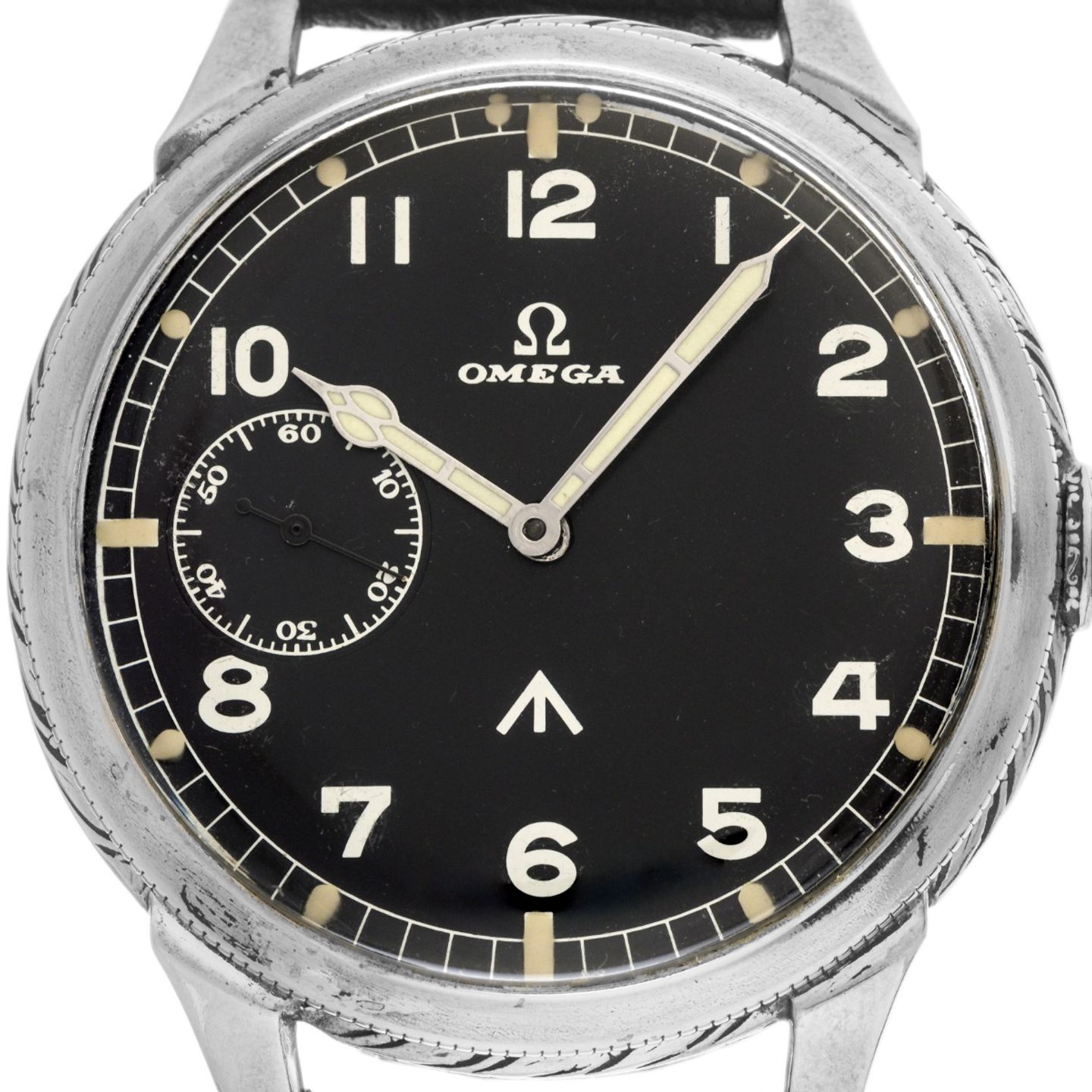 Omega Vintage Unknown (1945) - Black dial 48 mm Steel case (1/8)