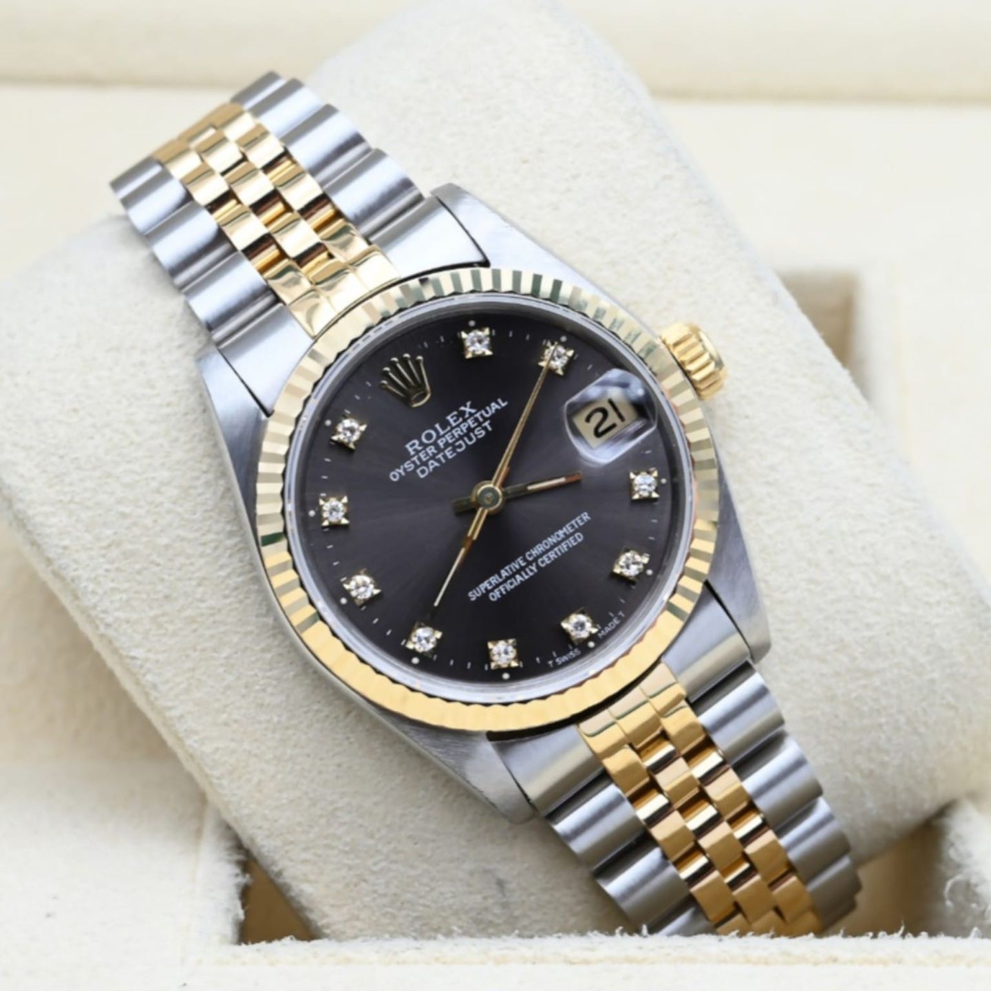 Rolex Datejust 31 68273 (1994) - Blue dial 31 mm Gold/Steel case (1/7)