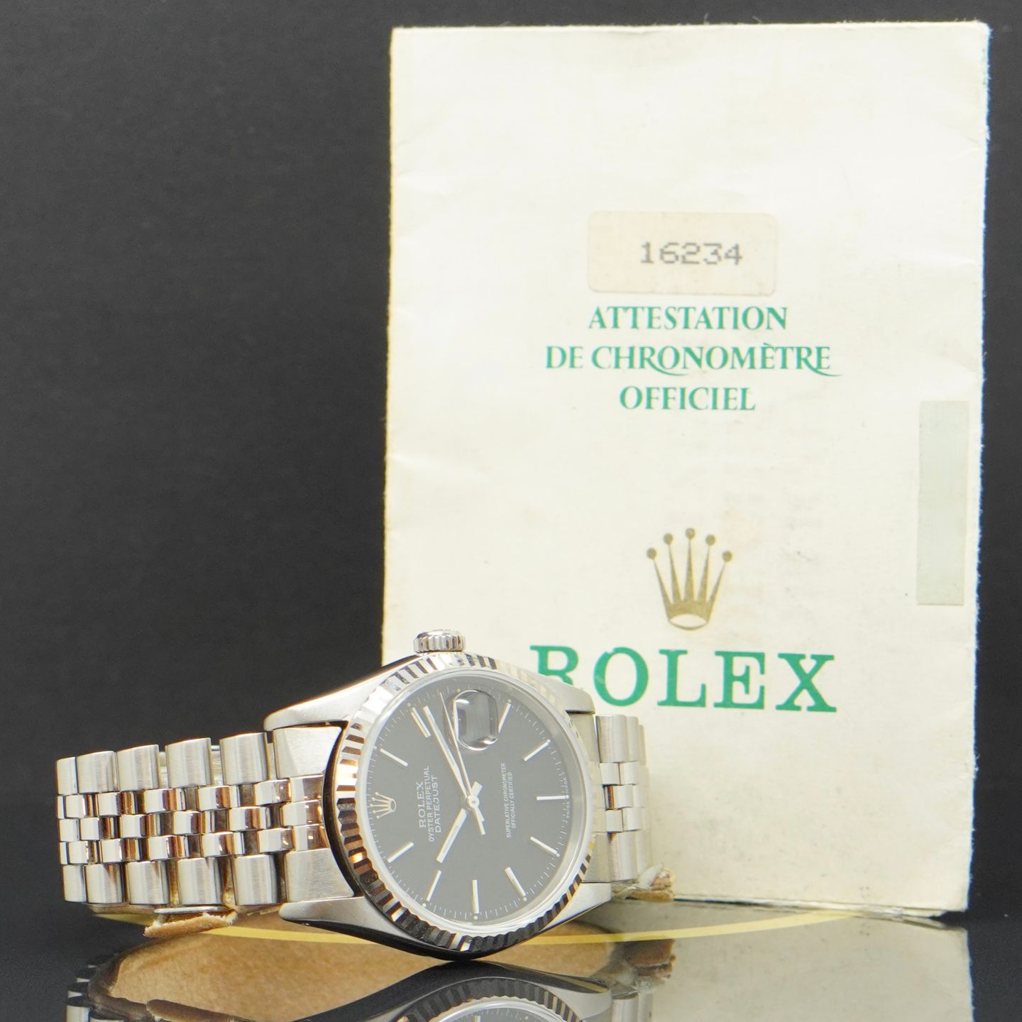 Rolex Datejust 36 16234 (1989) - Zwart wijzerplaat 36mm Staal (5/7)