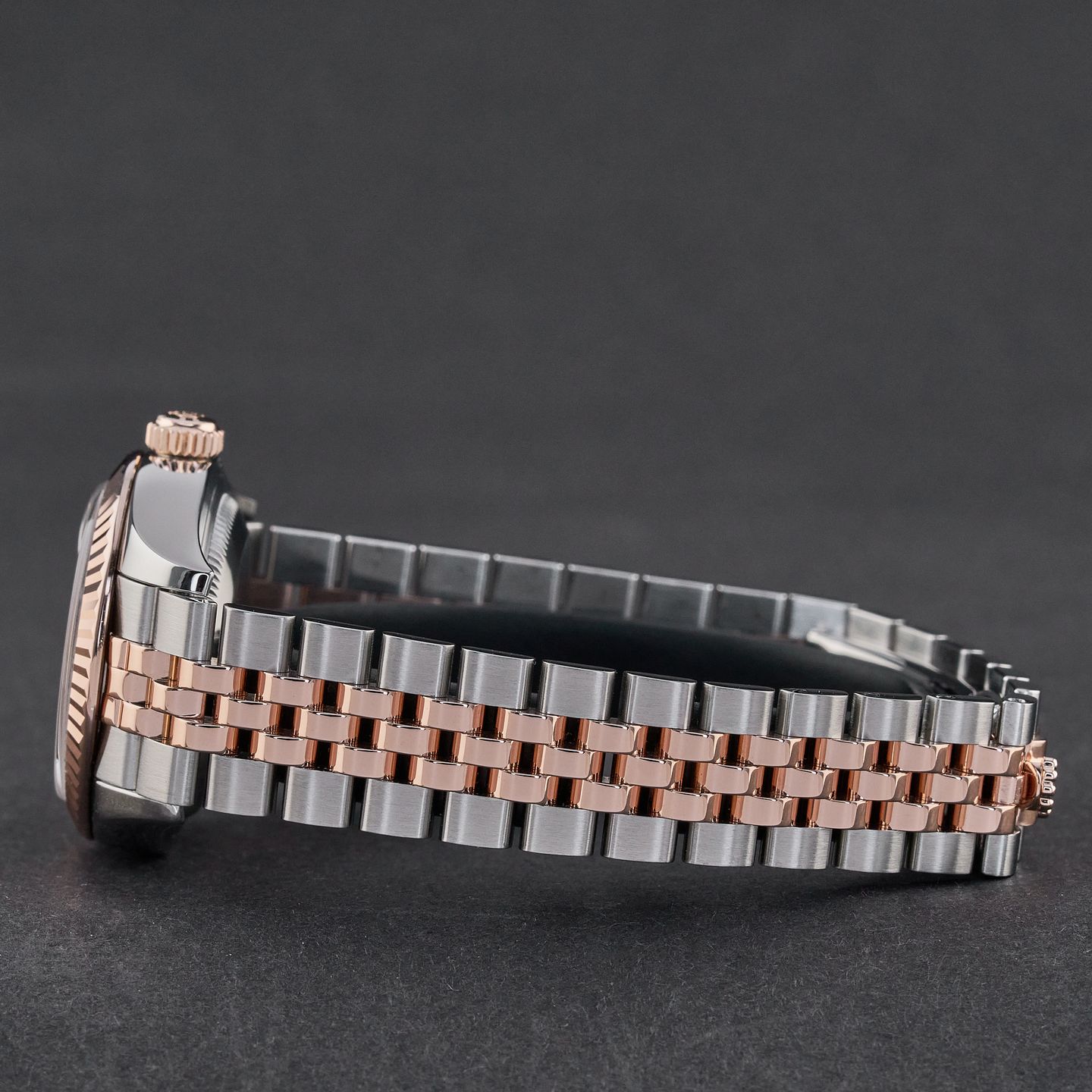 Rolex Lady-Datejust 279171 (2018) - Brown dial 28 mm Gold/Steel case (5/8)