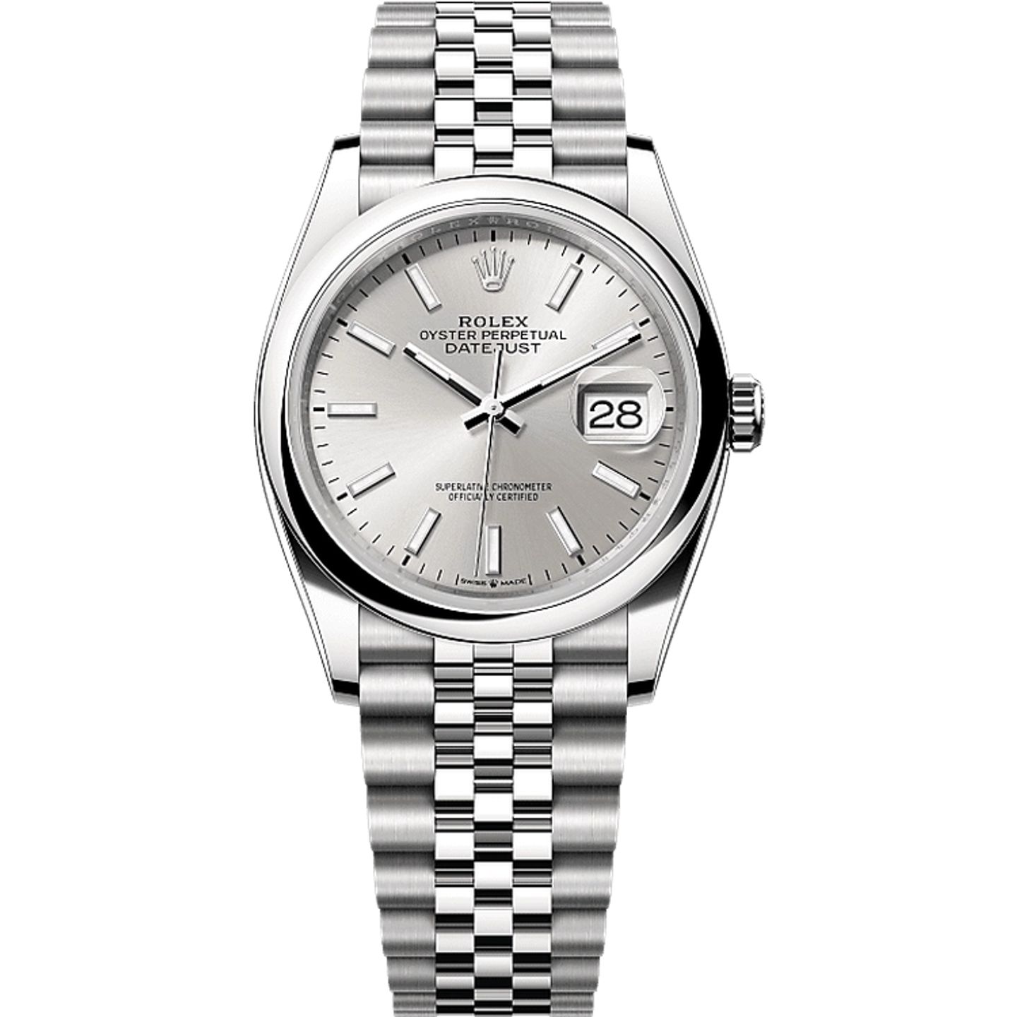 Rolex Datejust 36 126200 (2025) - Zilver wijzerplaat 36mm Staal (1/1)