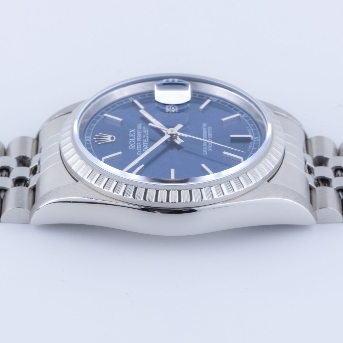 Rolex Datejust 36 16220 (1995) - Blue dial 36 mm Steel case (6/8)