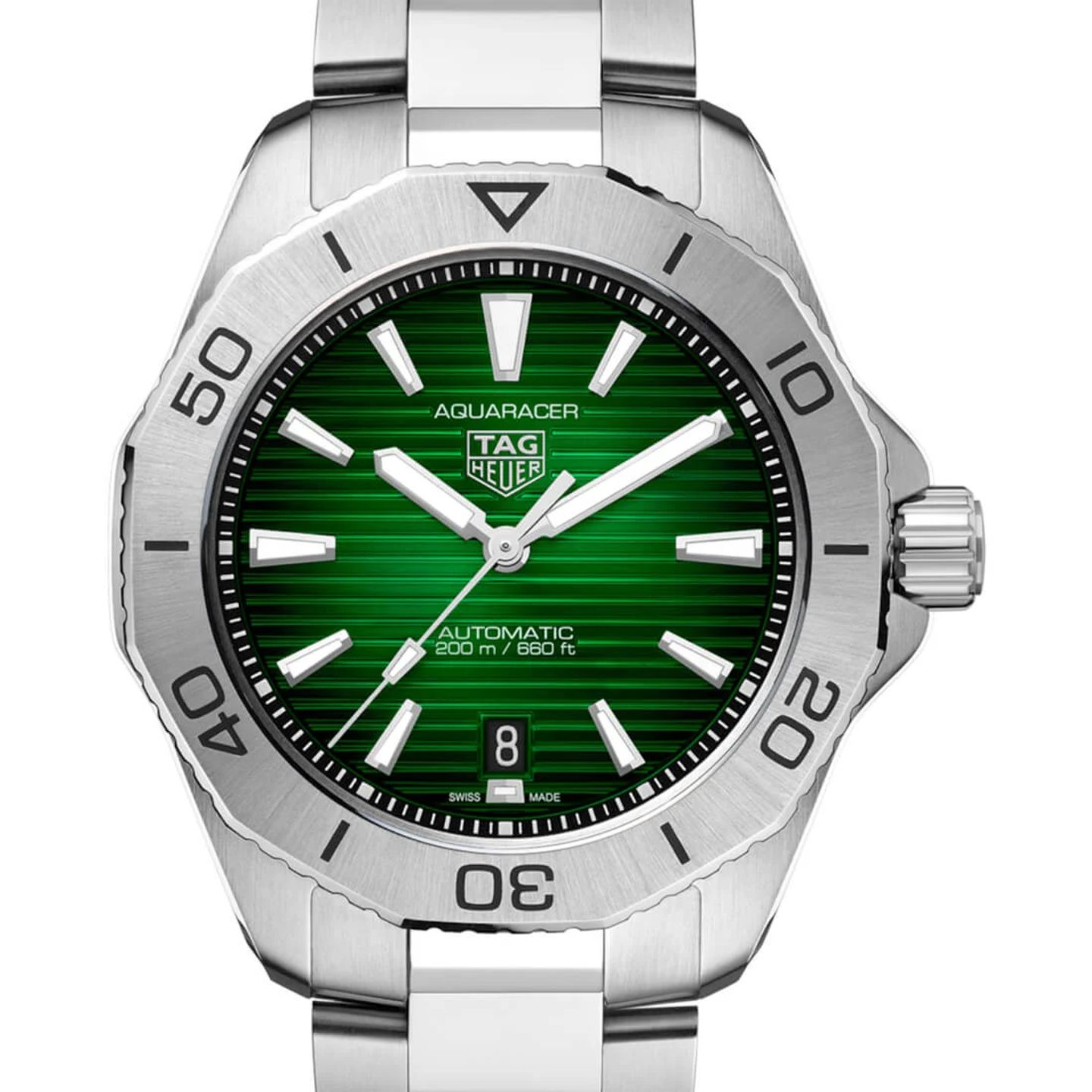 TAG Heuer Aquaracer WBP2115.BA0627 (2023) - Green dial 40 mm Steel case (2/3)