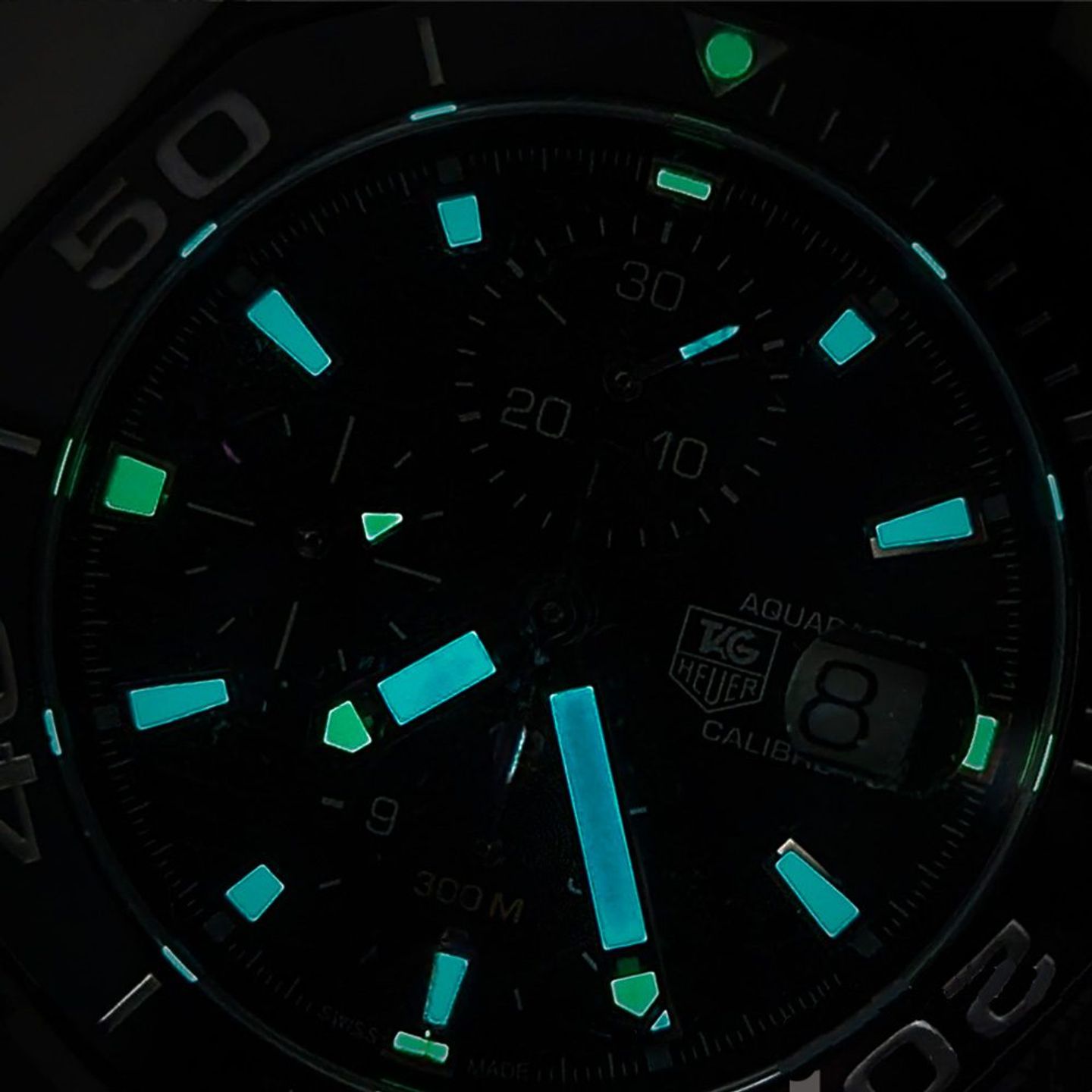 TAG Heuer Aquaracer 300M CAY218A.FC6361 (2025) - Zwart wijzerplaat 43mm Titanium (5/8)