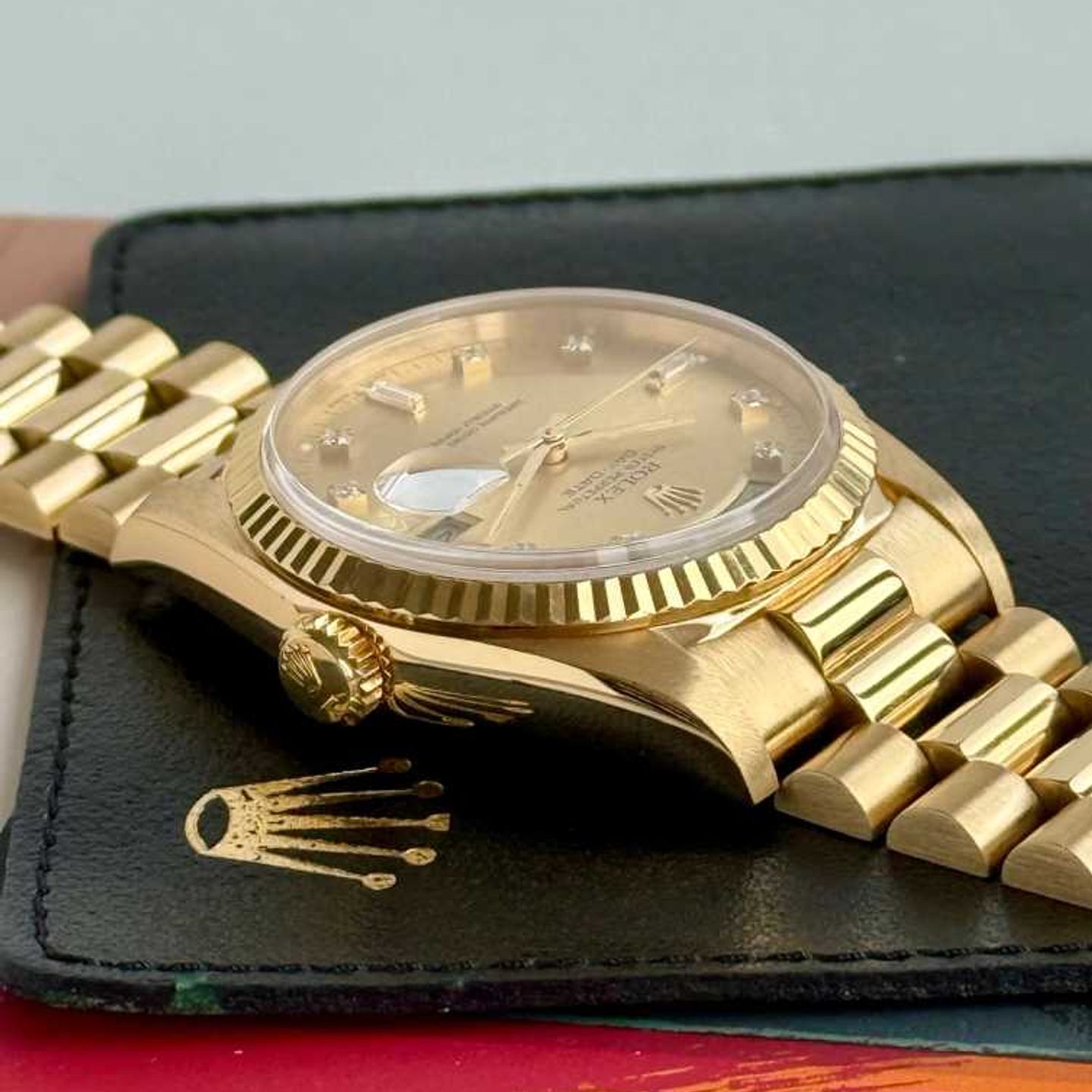 Rolex Day-Date 36 18238 (1989) - Gold dial 36 mm Yellow Gold case (7/8)