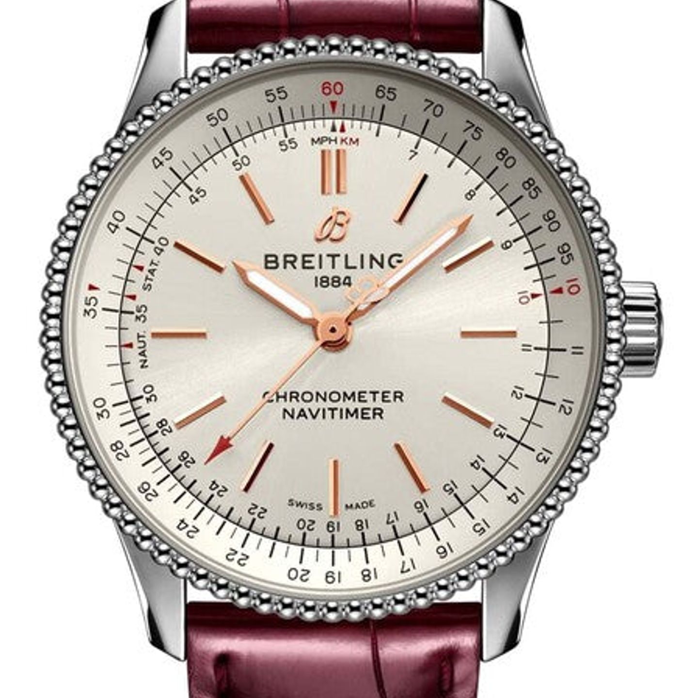Breitling Navitimer A17395F41G1P2 (2026) - Silver dial 35 mm Steel case (1/1)
