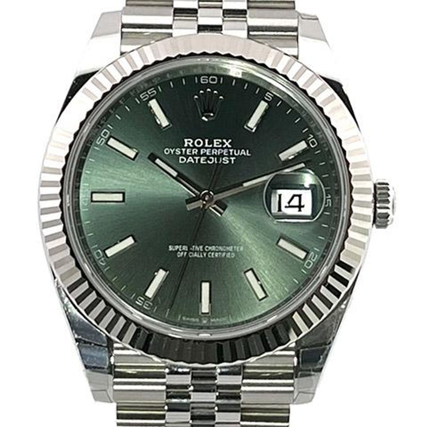 Rolex Datejust 41 126334 (2023) - Green dial 41 mm Steel case (1/8)