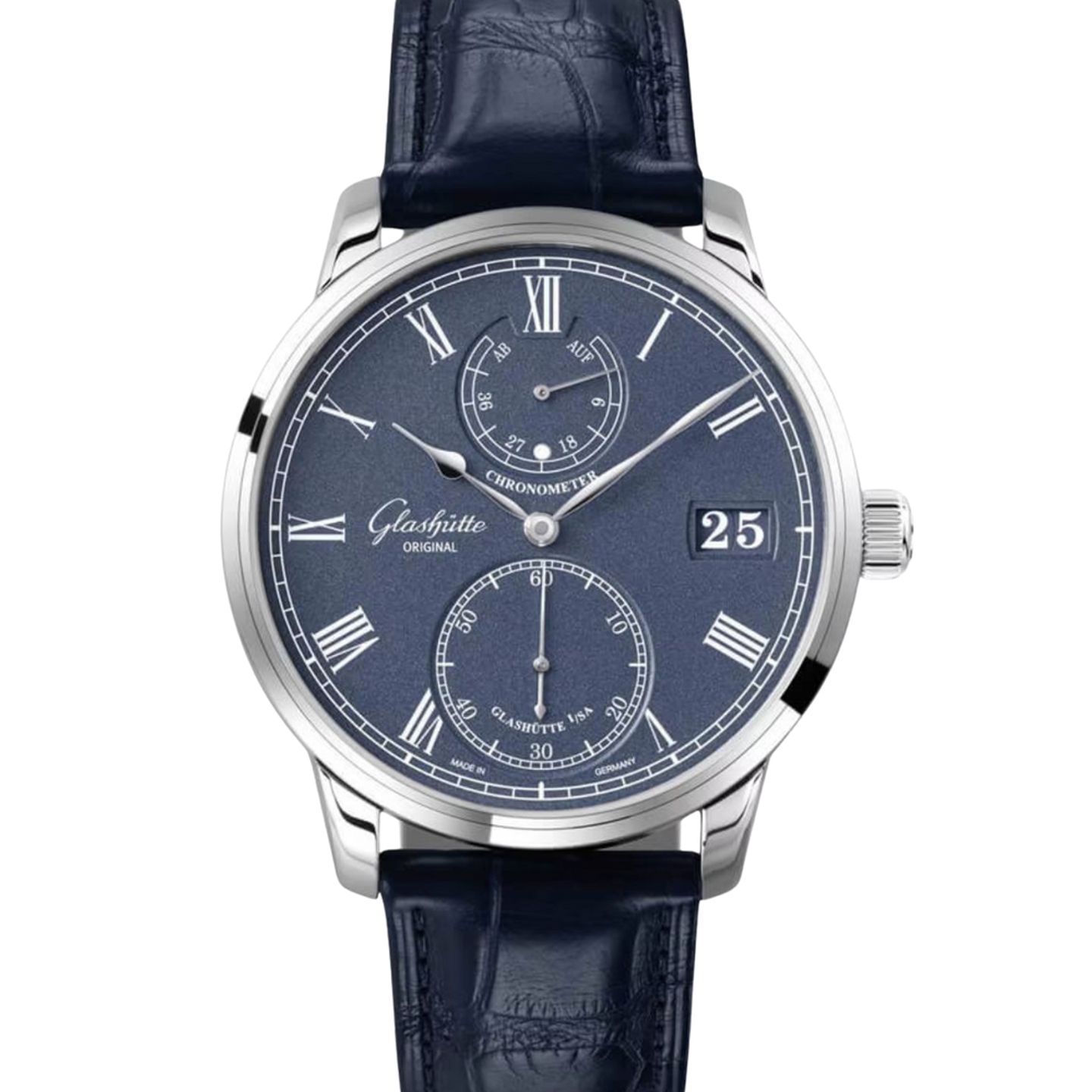 Glashütte Original Senator Chronometer 1-58-01-05-34-30 (2024) - Blauw wijzerplaat 42mm Witgoud (1/1)