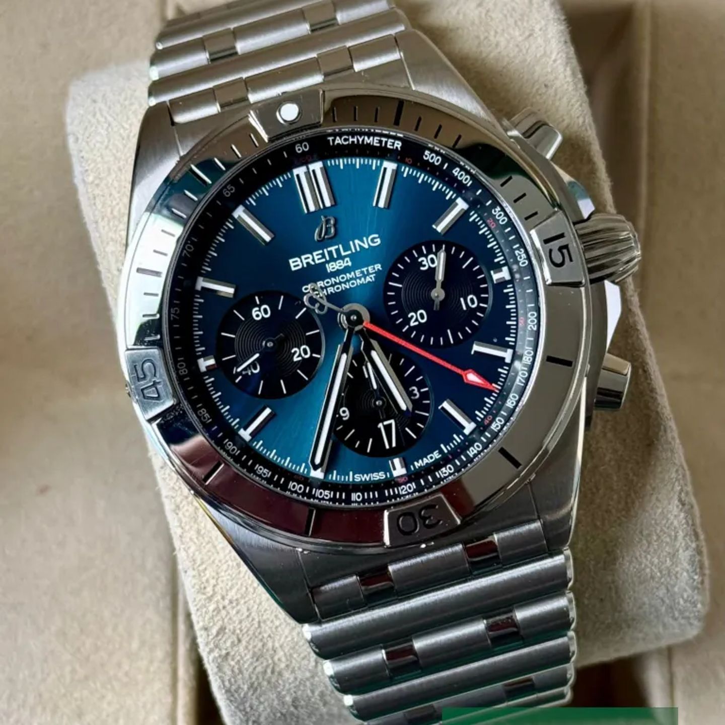 Breitling Chronomat 42 AB0134101C1A1 (2021) - Blue dial 42 mm Steel case (1/7)