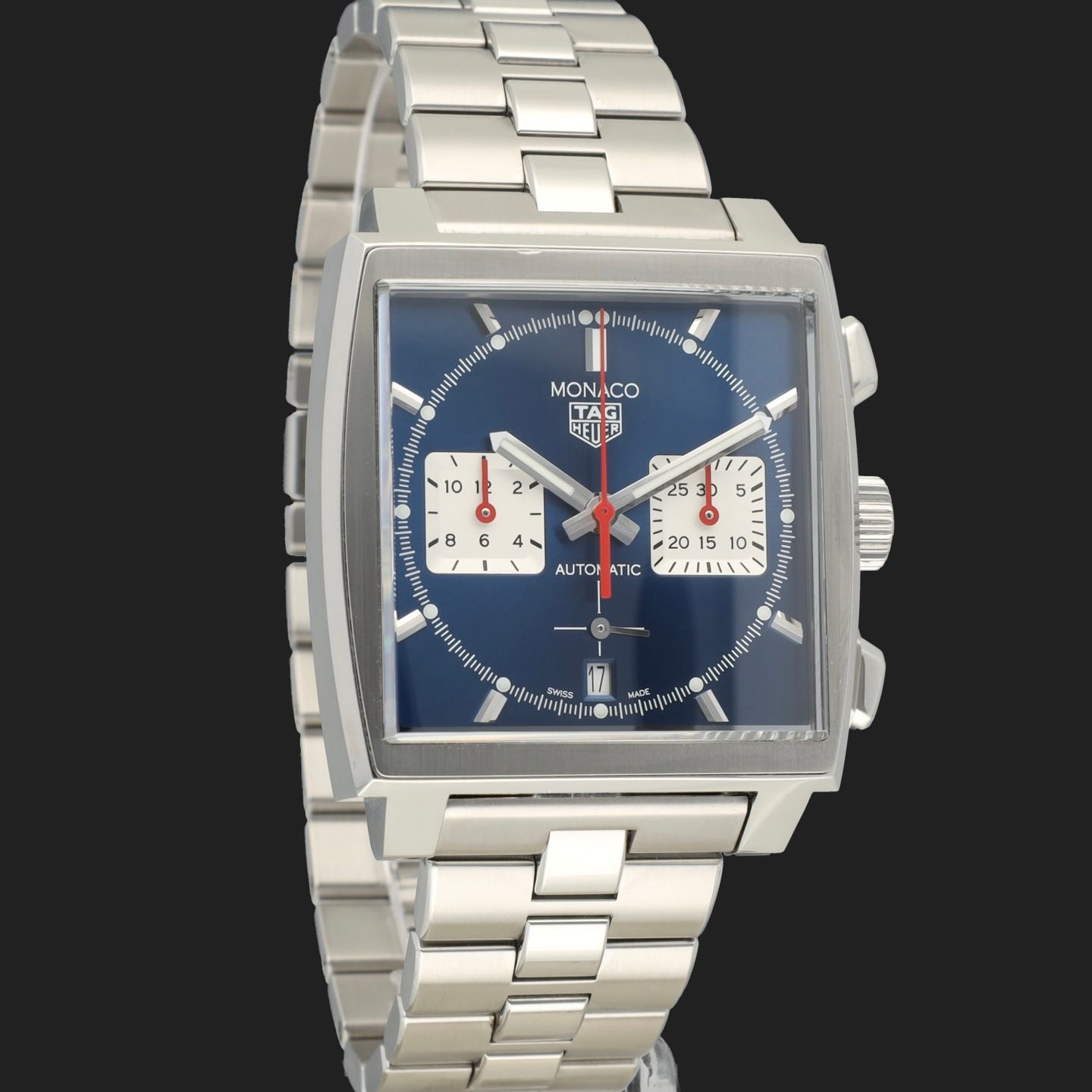 TAG Heuer Monaco CBL2111.FC6453 (2021) - Blauw wijzerplaat 39mm Staal (4/8)