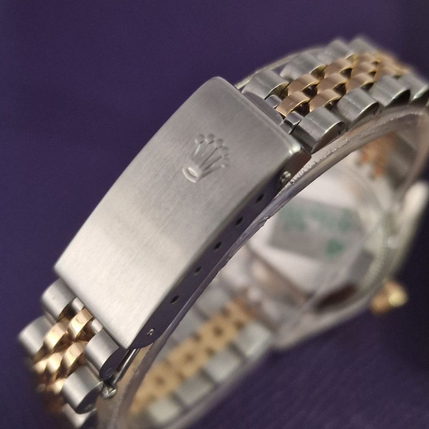 Rolex Lady-Datejust 69173 (1996) - Champagne wijzerplaat 26mm Goud/Staal (4/4)