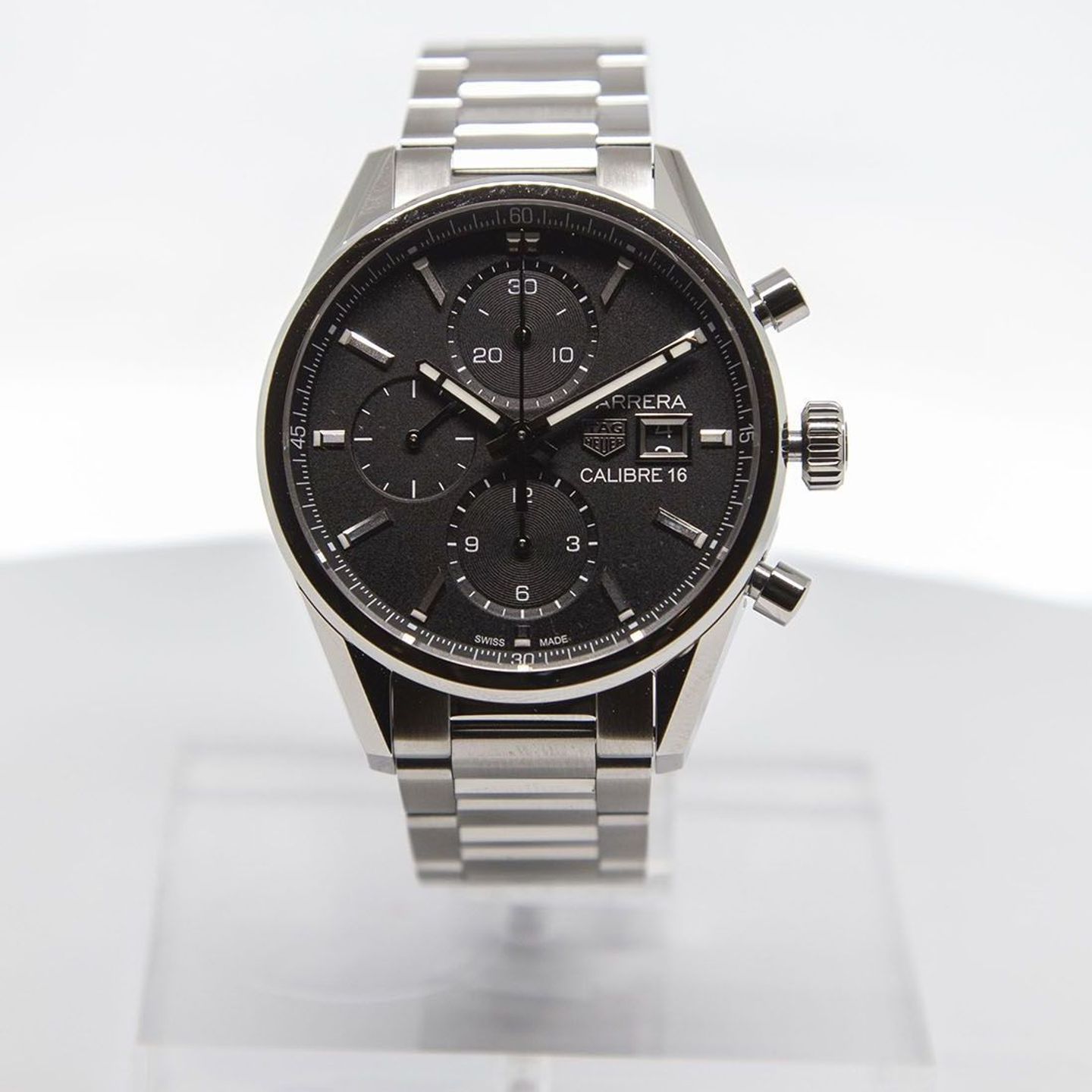 TAG Heuer Carrera Calibre 16 CBK2110.BA0715 (2023) - Zwart wijzerplaat 41mm Staal (2/4)