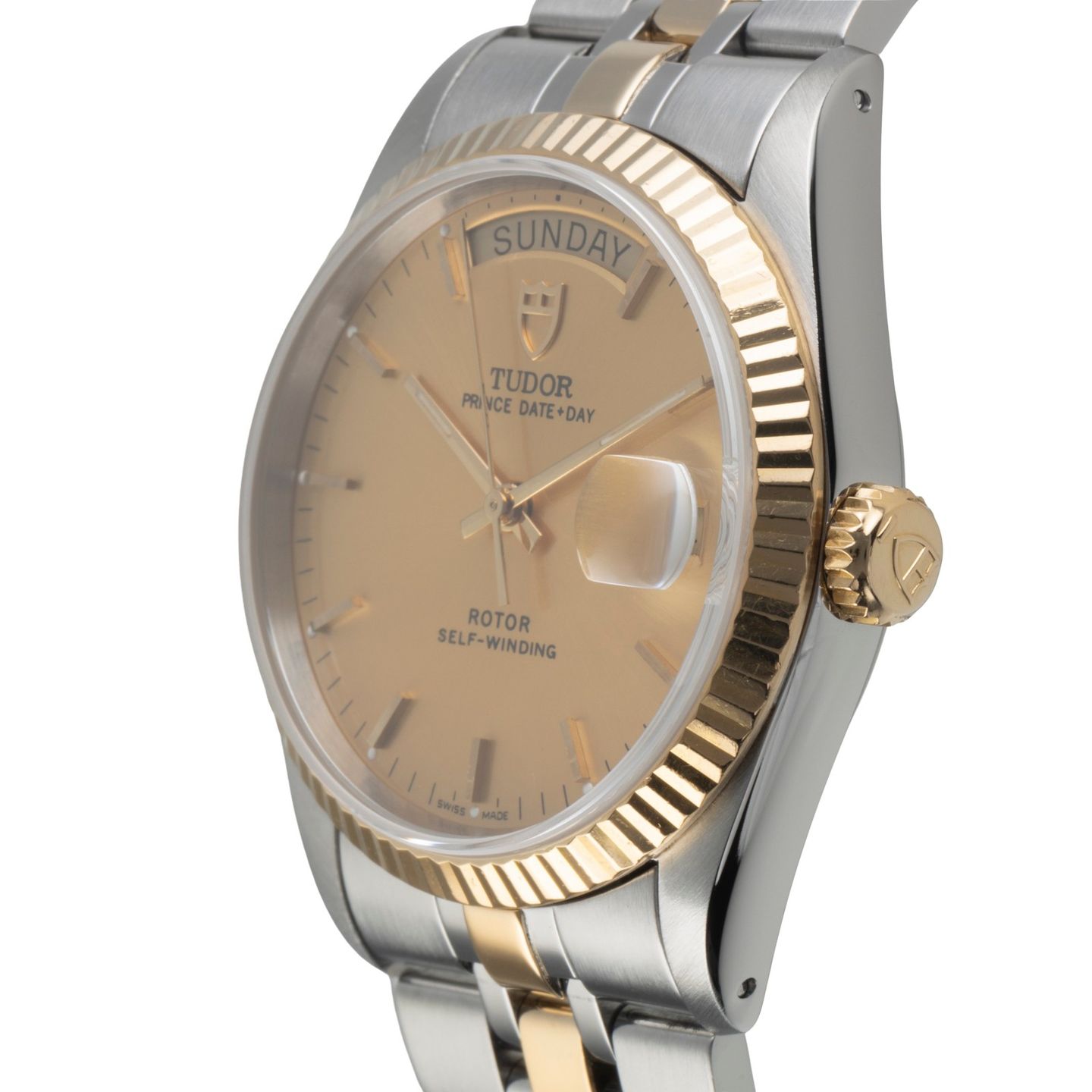 Tudor Prince Date 76213 (Unknown (random serial)) - Champagne dial 36 mm Gold/Steel case (6/8)