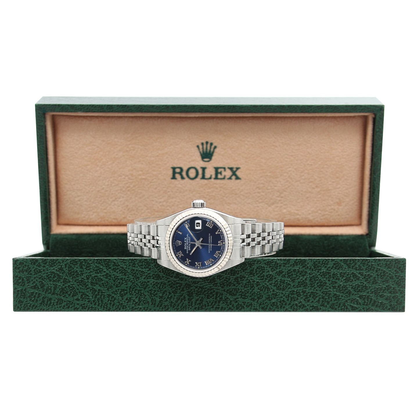 Rolex Lady-Datejust 69174 (Onbekend (willekeurig serienummer)) - Blauw wijzerplaat 26mm Staal (2/8)