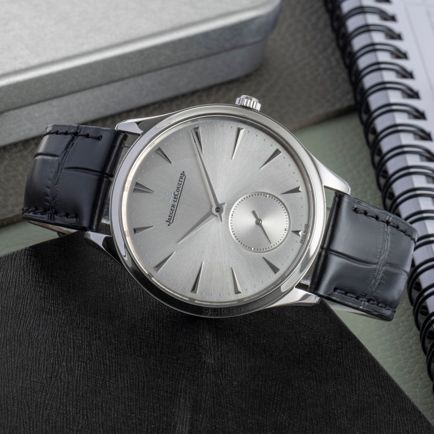 Jaeger-LeCoultre Master Grande Ultra Thin Q1278420 (Onbekend (willekeurig serienummer)) - Zilver wijzerplaat 39mm Staal (2/8)