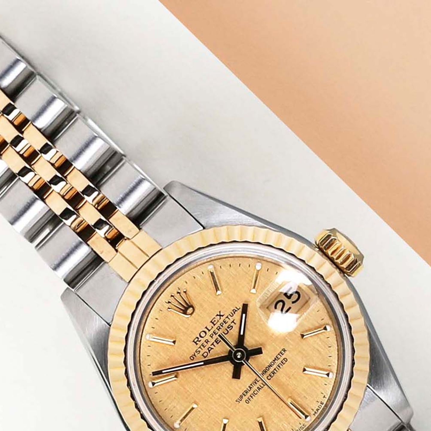 Rolex Lady-Datejust 69173 (1987) - 26mm Goud/Staal (3/8)