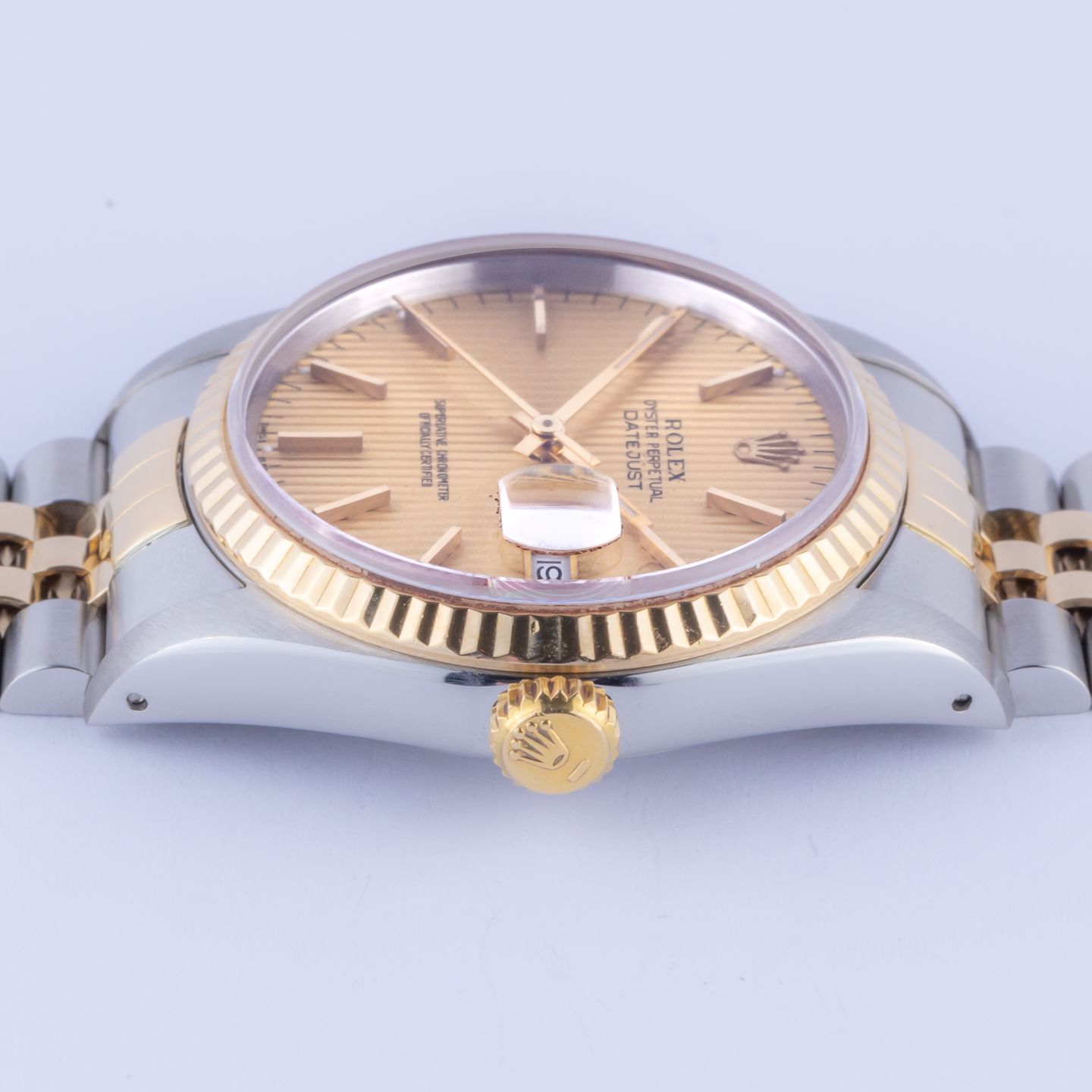 Rolex Datejust 36 16233 (1991) - Champagne dial 36 mm Gold/Steel case (5/8)
