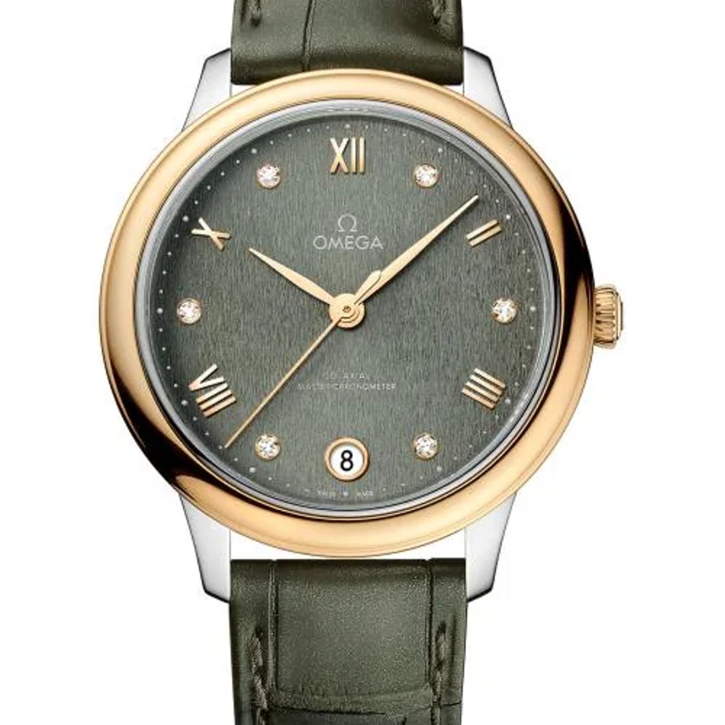 Omega De Ville 434.23.34.20.60.001 (2026) - Green dial 34 mm Gold/Steel case (1/1)