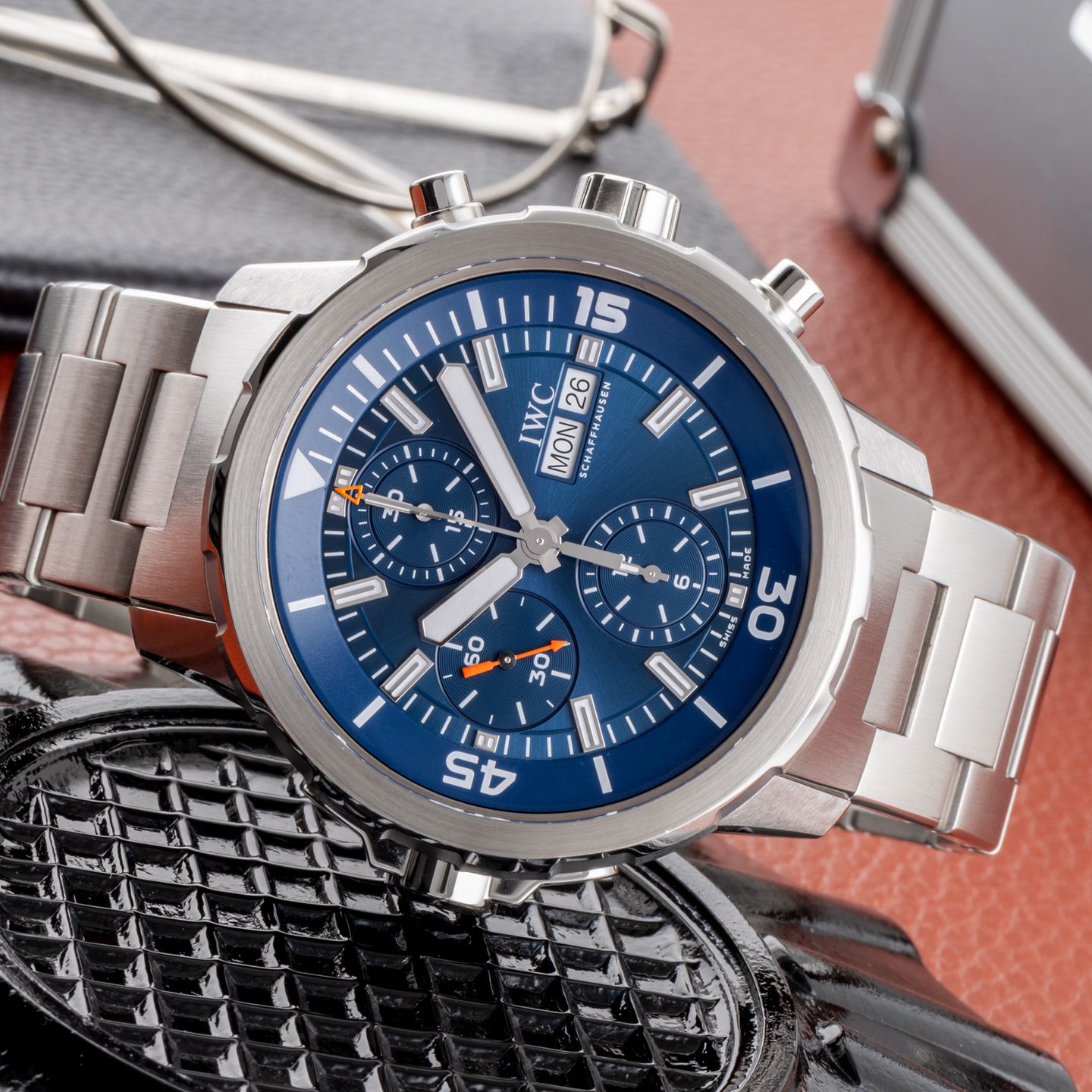 IWC Aquatimer Chronograph IW376805 (2015) - Blauw wijzerplaat 44mm Staal (2/8)