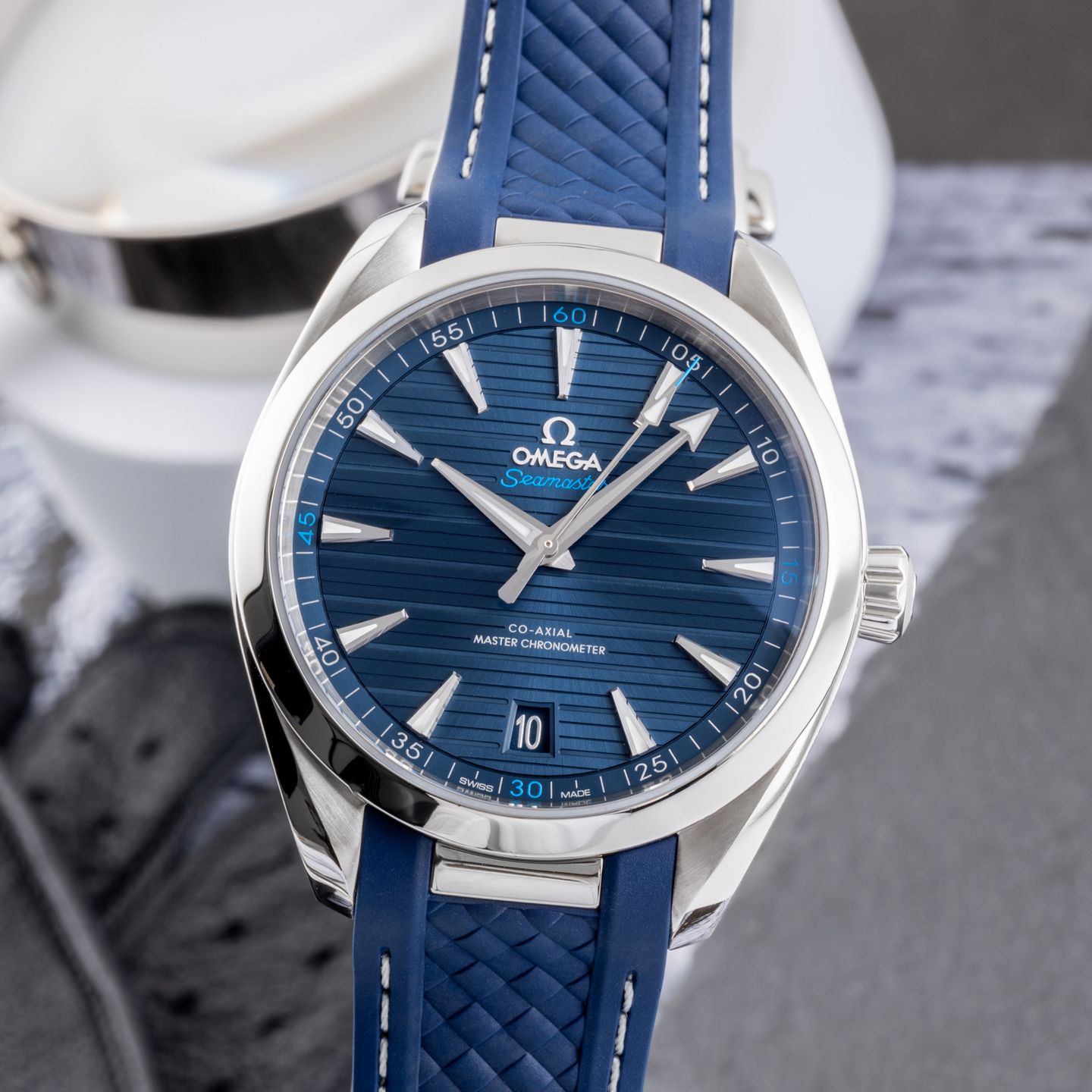 Omega Seamaster Aqua Terra 220.12.41.21.03.001 (Onbekend (willekeurig serienummer)) - Blauw wijzerplaat 41mm Staal (3/8)