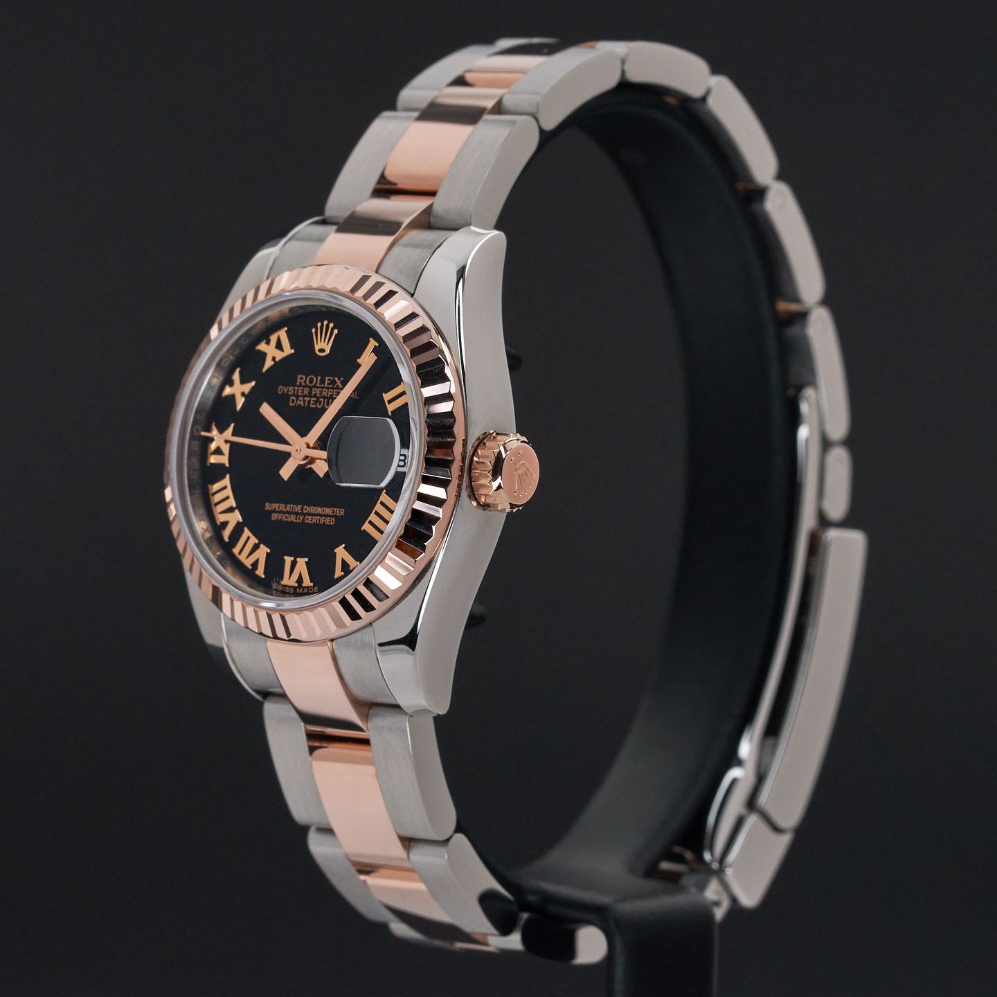 Rolex Lady-Datejust 179171 (2012) - Black dial 26 mm Gold/Steel case (4/8)