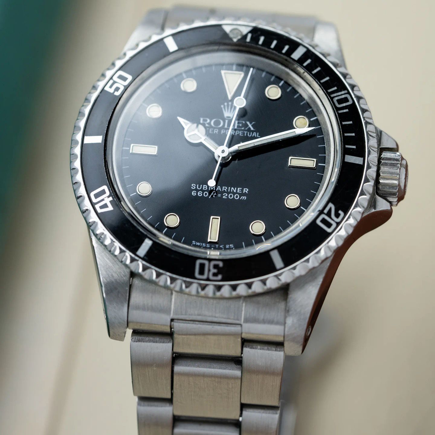 Rolex Submariner No Date 5513 (1988) - Zwart wijzerplaat 40mm Staal (1/8)