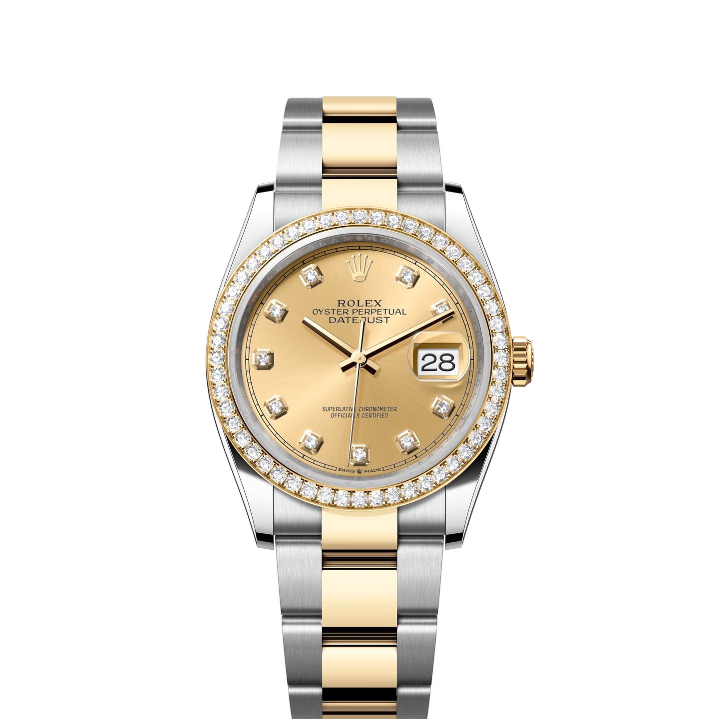 Rolex Datejust 36 126283RBR (2023) - Champagne wijzerplaat 36mm Staal (1/1)