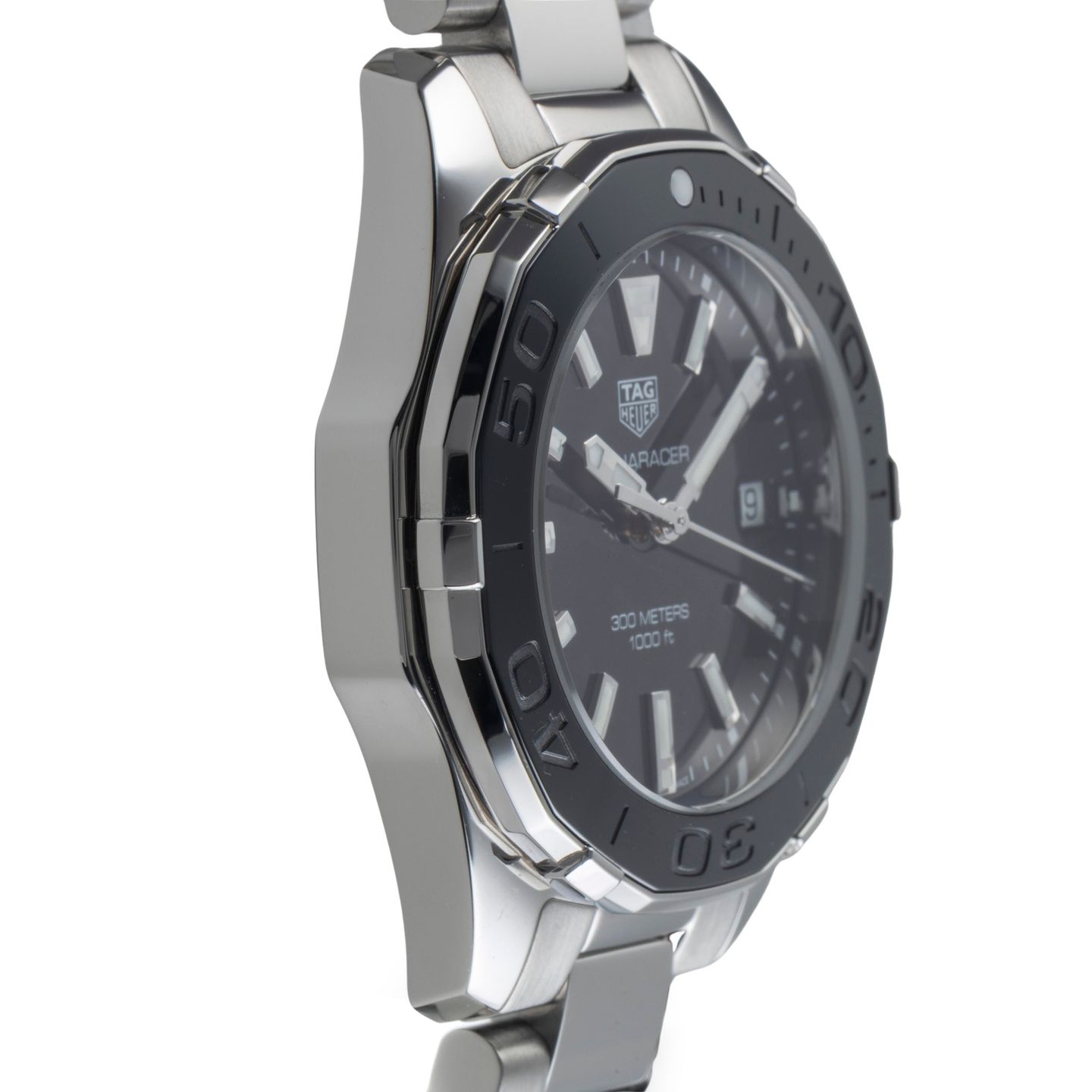 TAG Heuer Aquaracer Lady WAY131K.BA0748 (Unknown (random serial)) - Black dial 35 mm Steel case (7/8)
