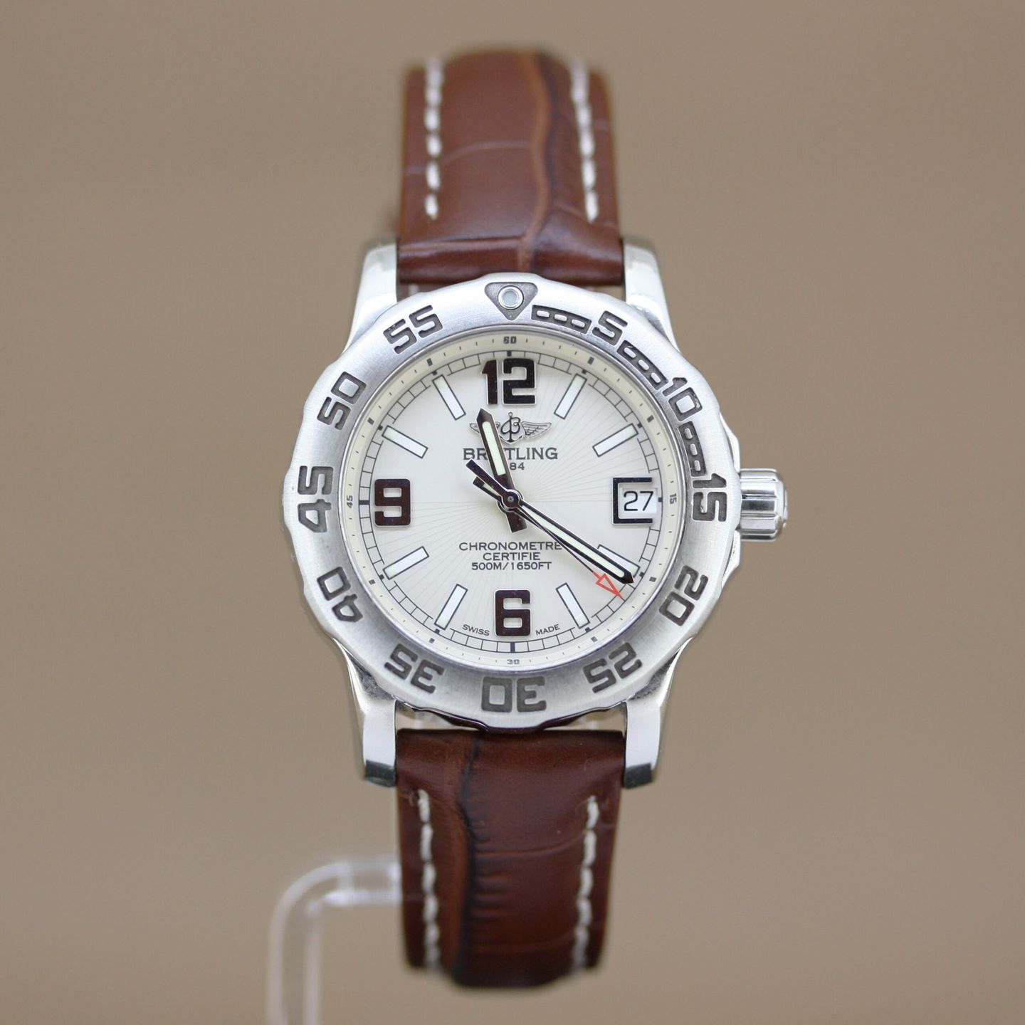 Breitling Colt A77387 (Unknown (random serial)) - White dial 33 mm Steel case (1/8)