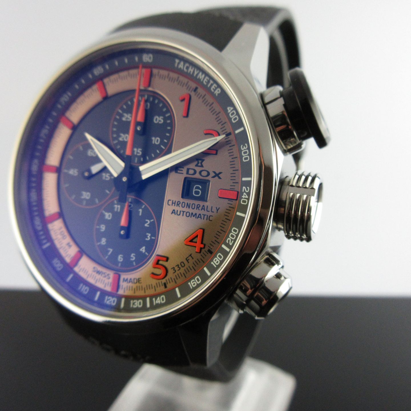 Edox Chronorally 01129-TNCA-BENO (2024) - Bruin wijzerplaat 45mm Titanium (3/8)