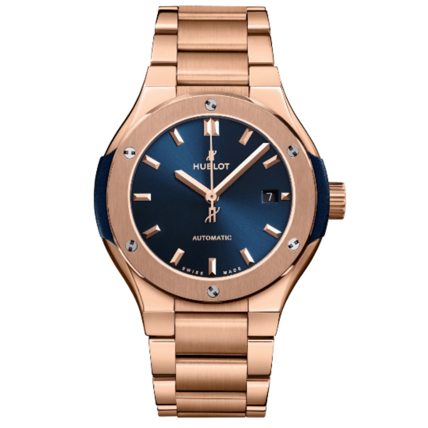 Hublot Classic Fusion 585.OX.7180.OX (2022) - Blue dial 33 mm Rose Gold case (1/1)