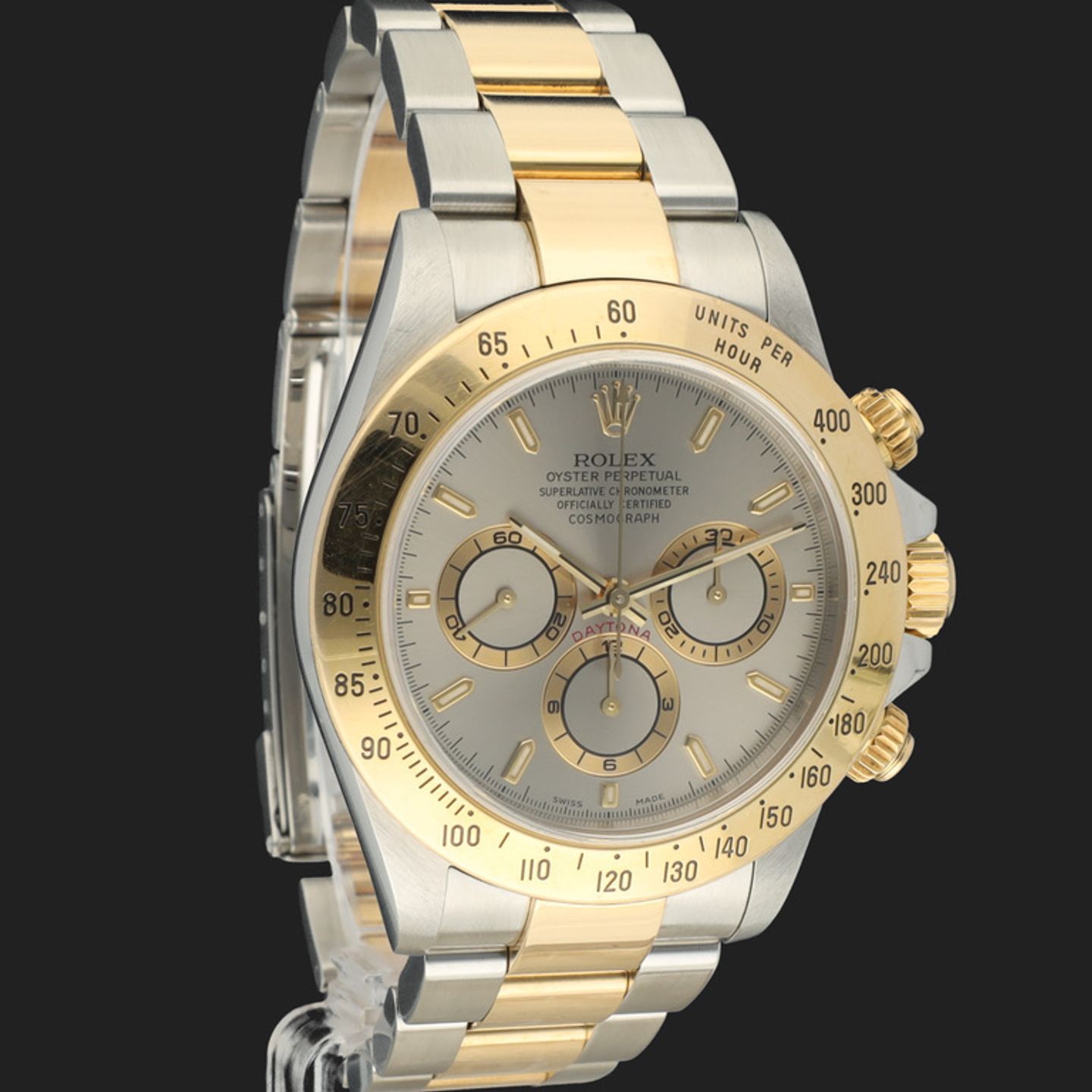 Rolex Daytona 16523 (1999) - Grijs wijzerplaat 40mm Goud/Staal (4/8)