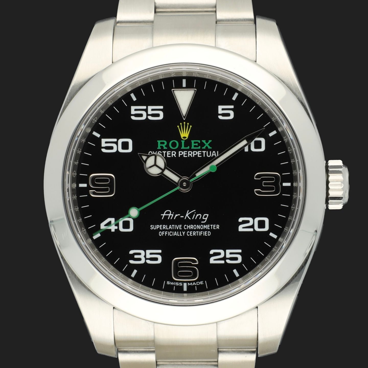 Rolex Air-King 116900 (2016) - Zwart wijzerplaat 40mm Staal (3/8)