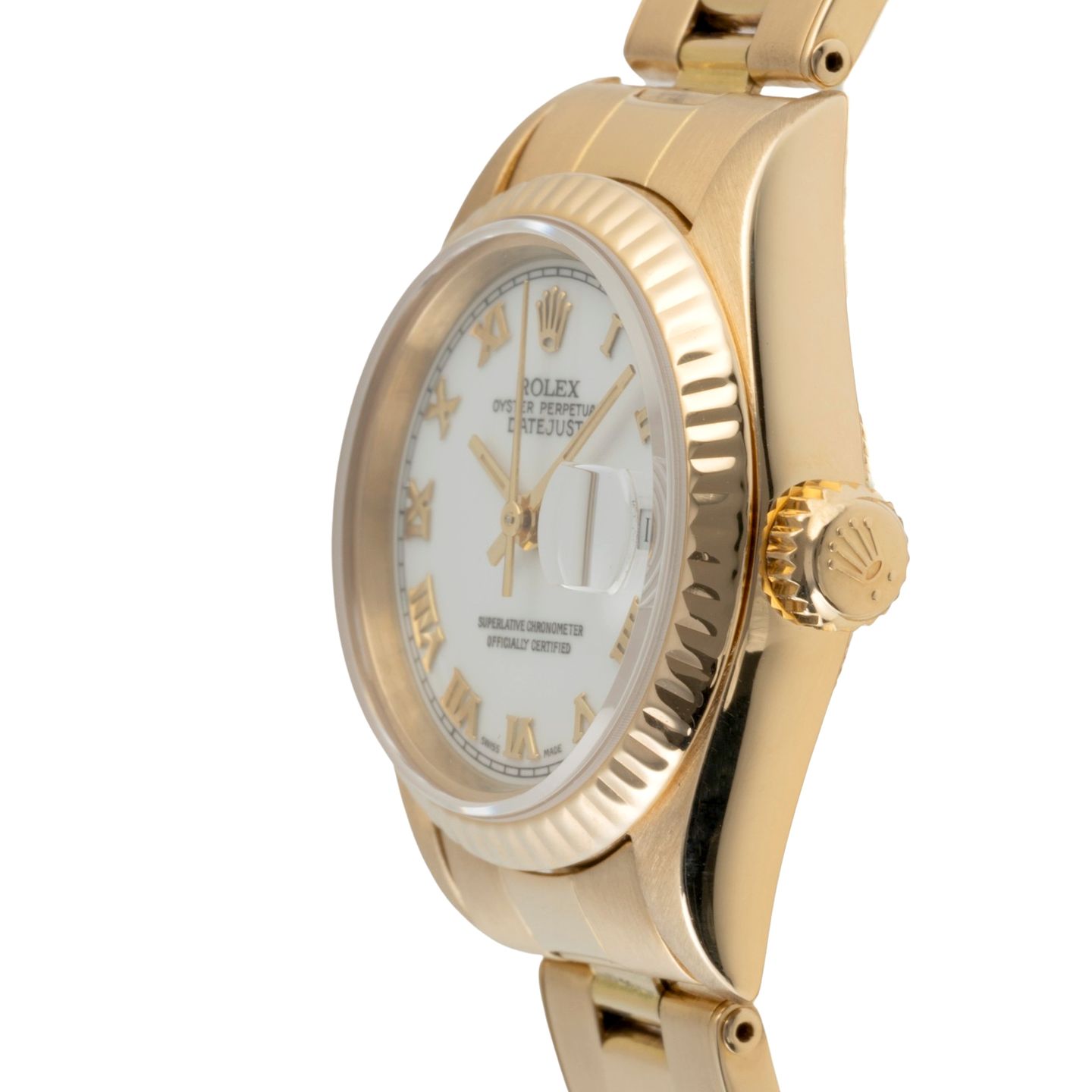 Rolex Lady-Datejust 69178 (1986) - White dial 26 mm Yellow Gold case (6/8)